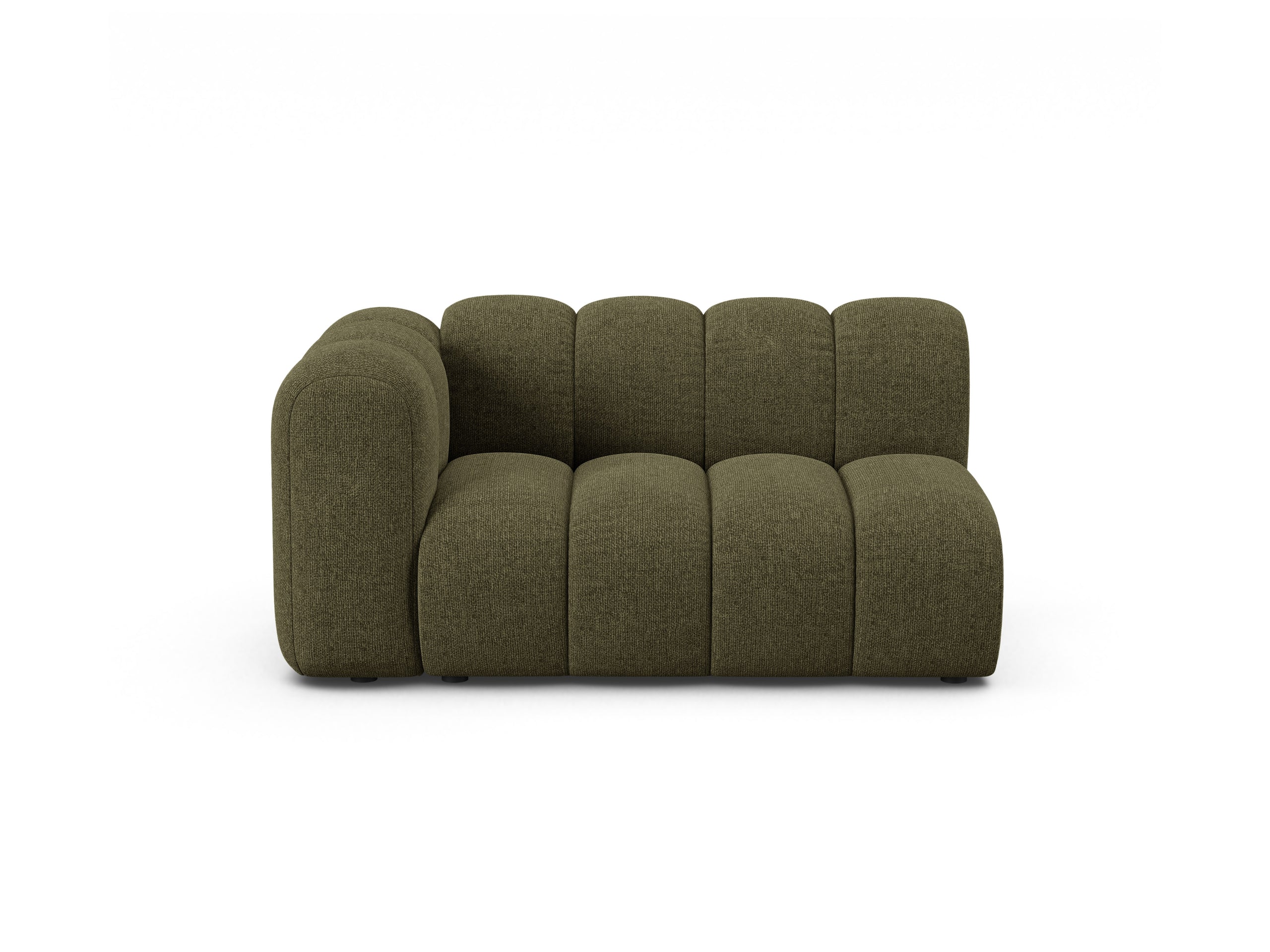Micadoni Lupine modul sedačky s podrúčkou 145 × 95 cm - Ženilka Eden (Eden12) - Zelená - Ľavé prevedenie