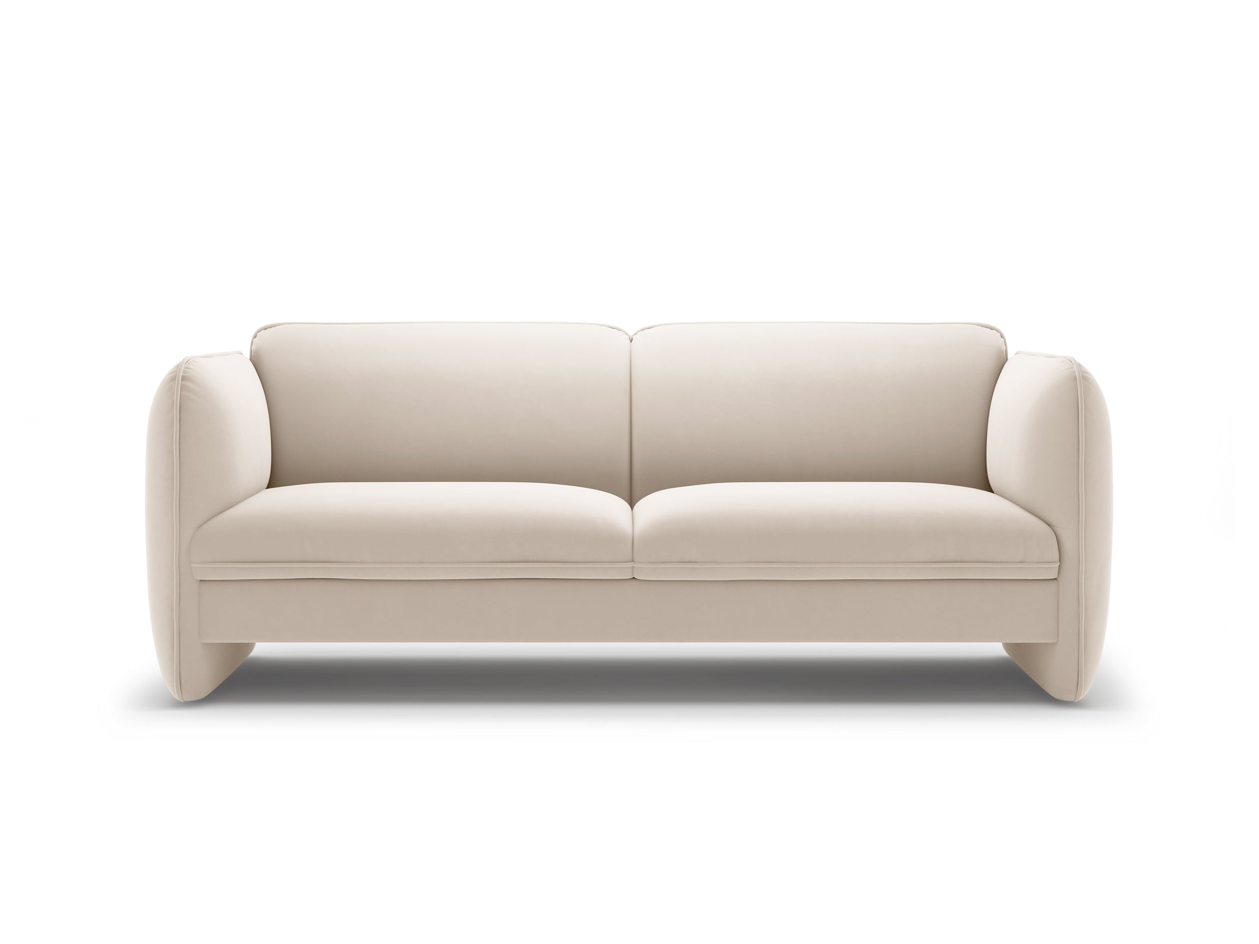 Micadoni Georgia trojmiestna pohovka 204 × 90 cm - Zamat Magic Velvet (Ma2256) - Slonovinová