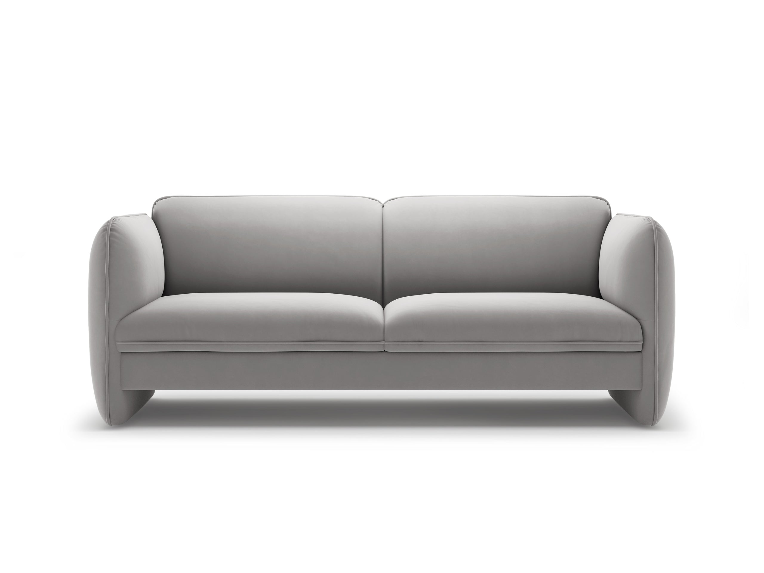 Micadoni Georgia trojmiestna pohovka 204 × 90 cm - Zamat Magic Velvet (Ma2239) - Svetlosivá