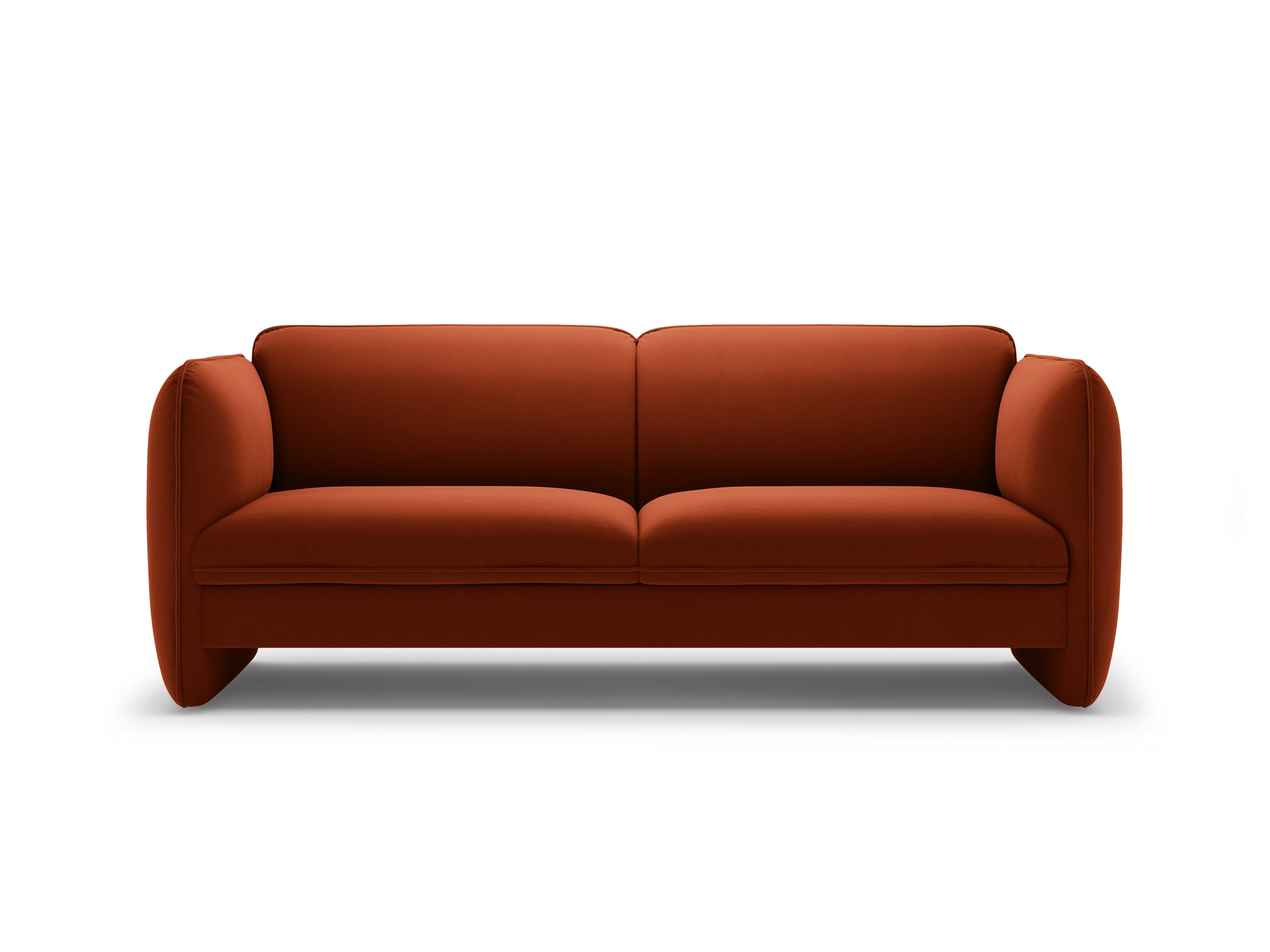 Micadoni Georgia trojmiestna pohovka 204 × 90 cm - Zamat Magic Velvet (Ma2285) - Červenohnedá