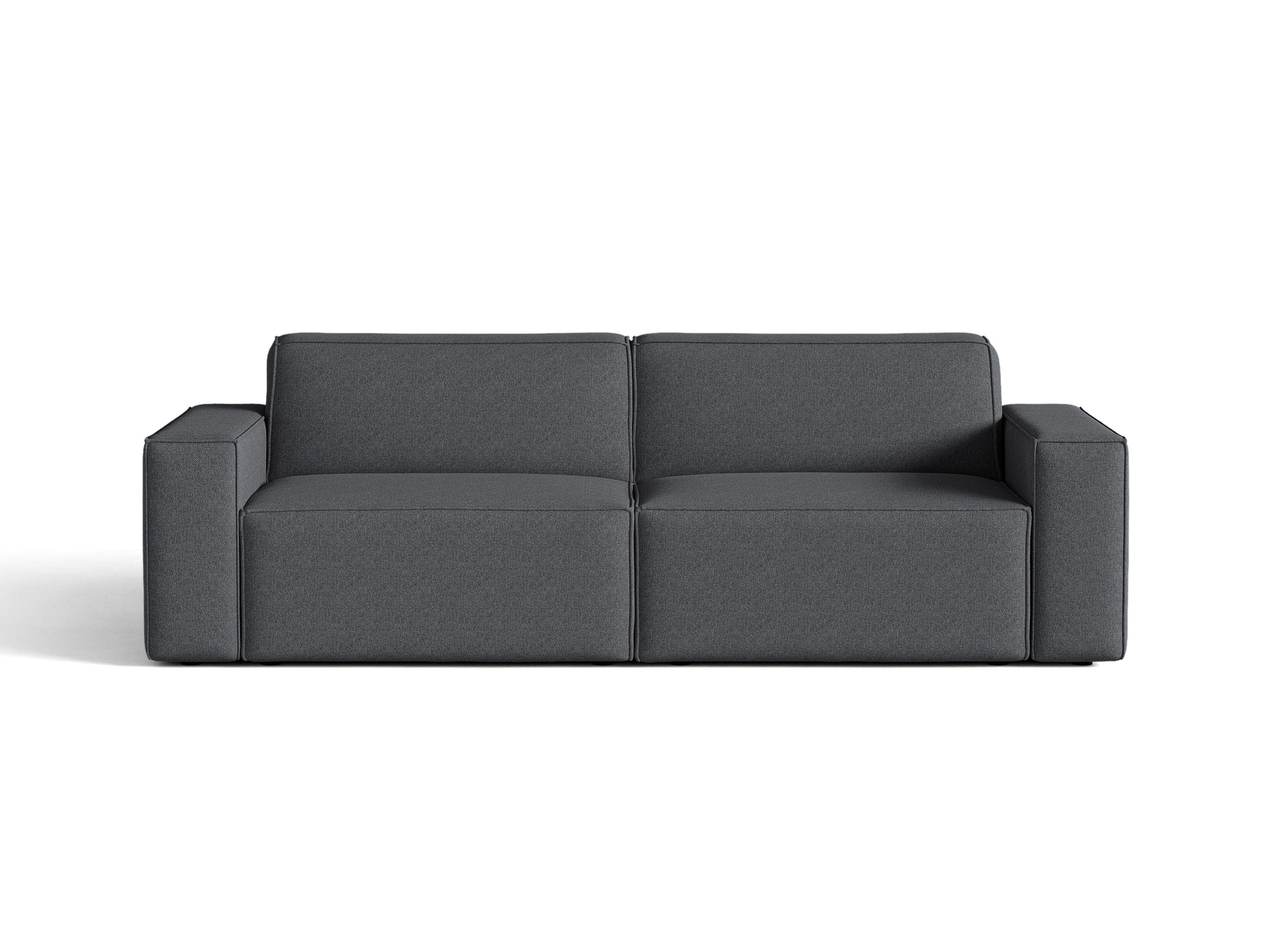 Micadoni Jodie trojmiestna pohovka 204 × 99 cm - Štrukturovaná látka Megan (Meg367) - Tmavosivá