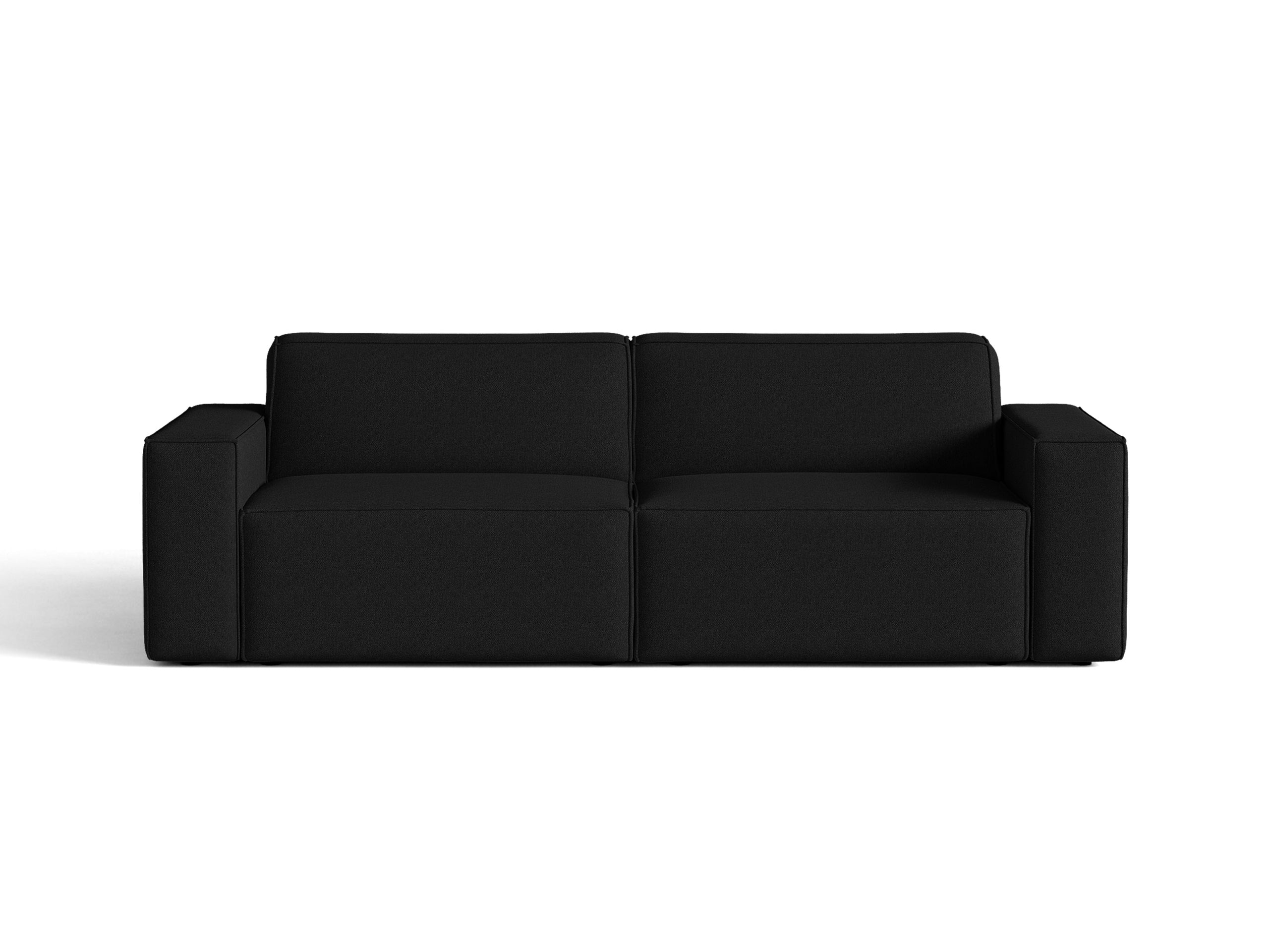 Micadoni Jodie trojmiestna pohovka 204 × 99 cm - Štrukturovaná látka Megan (Meg368) - Čierna
