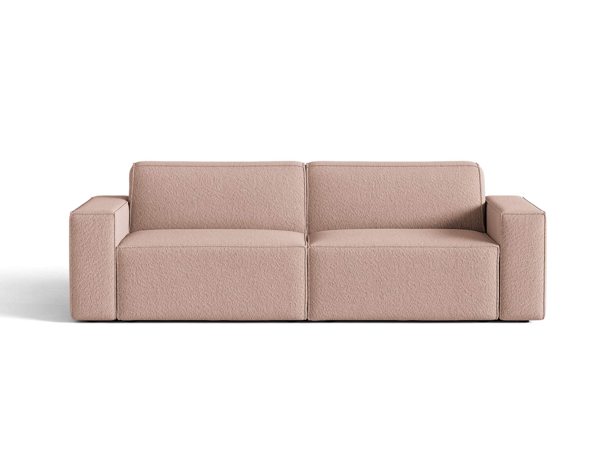 Micadoni Jodie trojmiestna pohovka 204 × 99 cm - Buklé Baloo (Bal2072) - Púdrová ružová