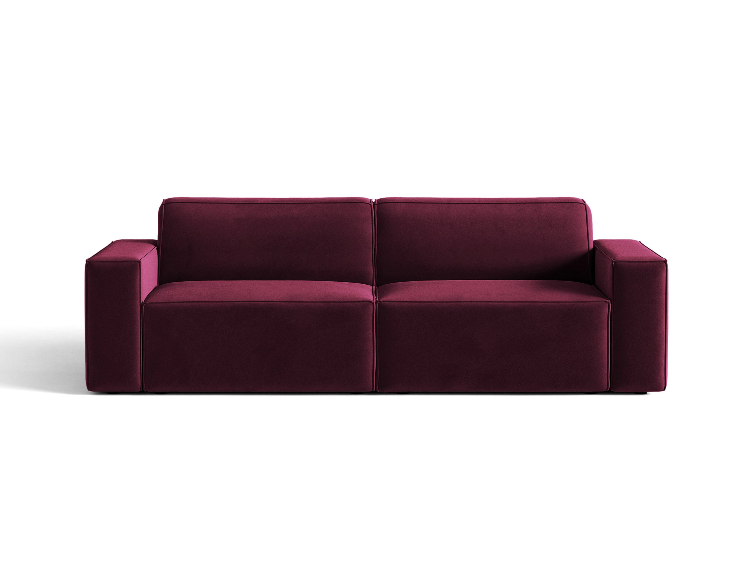 Micadoni Jodie trojmiestna pohovka 204 × 99 cm - Zamat Venus (Ven2932) - Vínová
