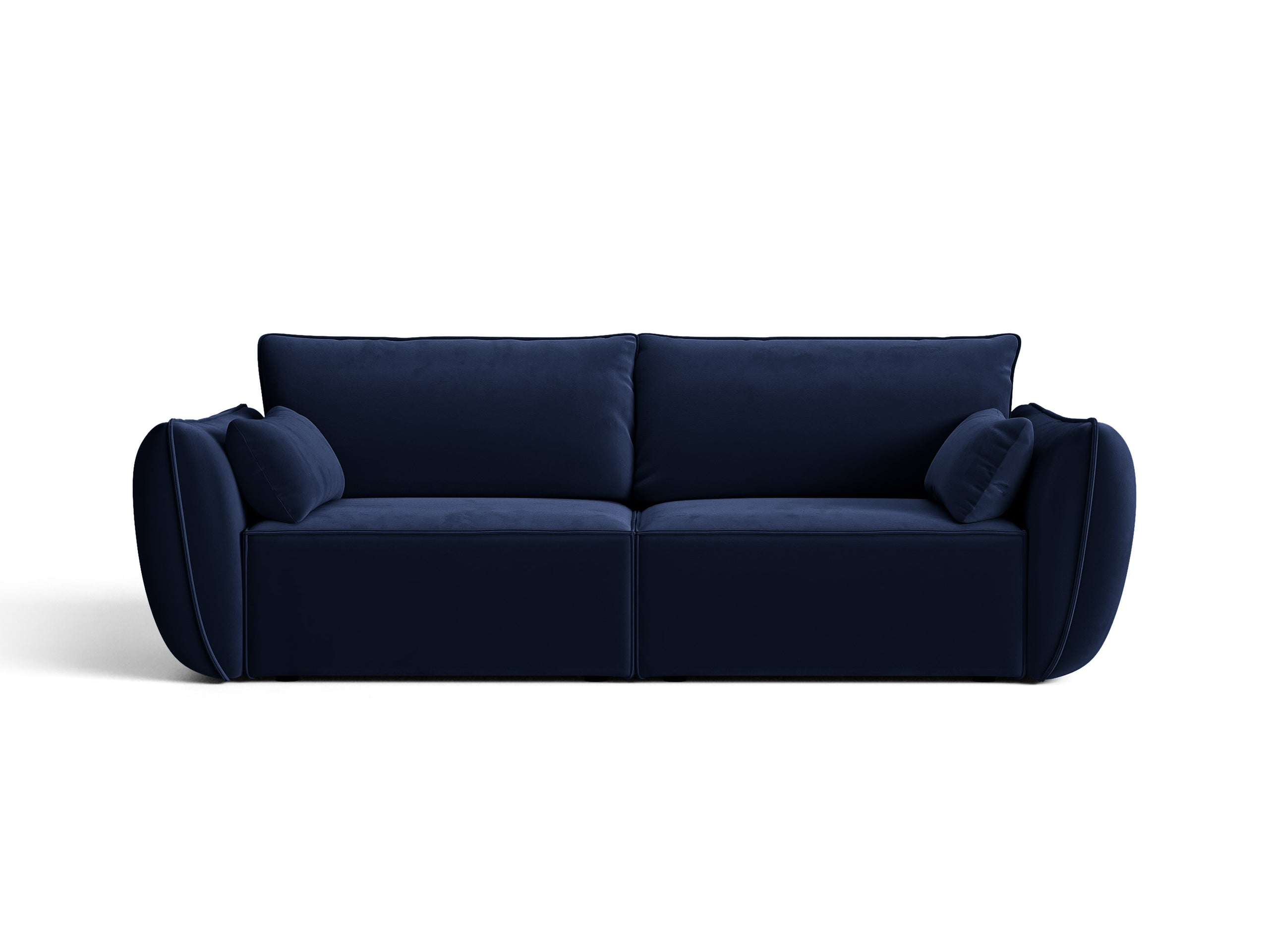 Micadoni Kaelle trojmiestna pohovka 208 × 110 cm - Zamat Bluvel (Blu86) - Kráľovská modrá