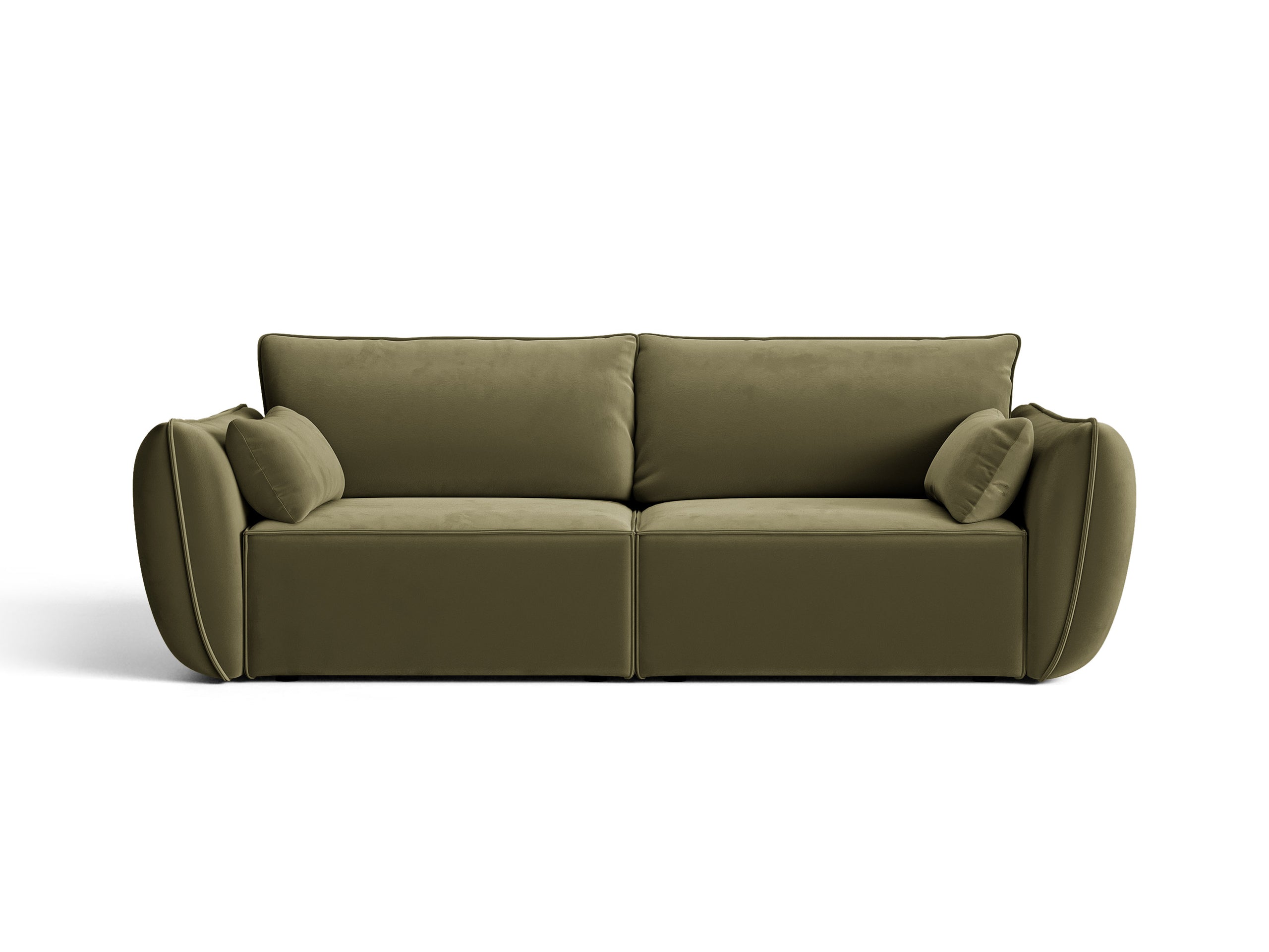 Micadoni Kaelle trojmiestna pohovka 208 × 110 cm - Zamat Bluvel (Blu77) - Zelená
