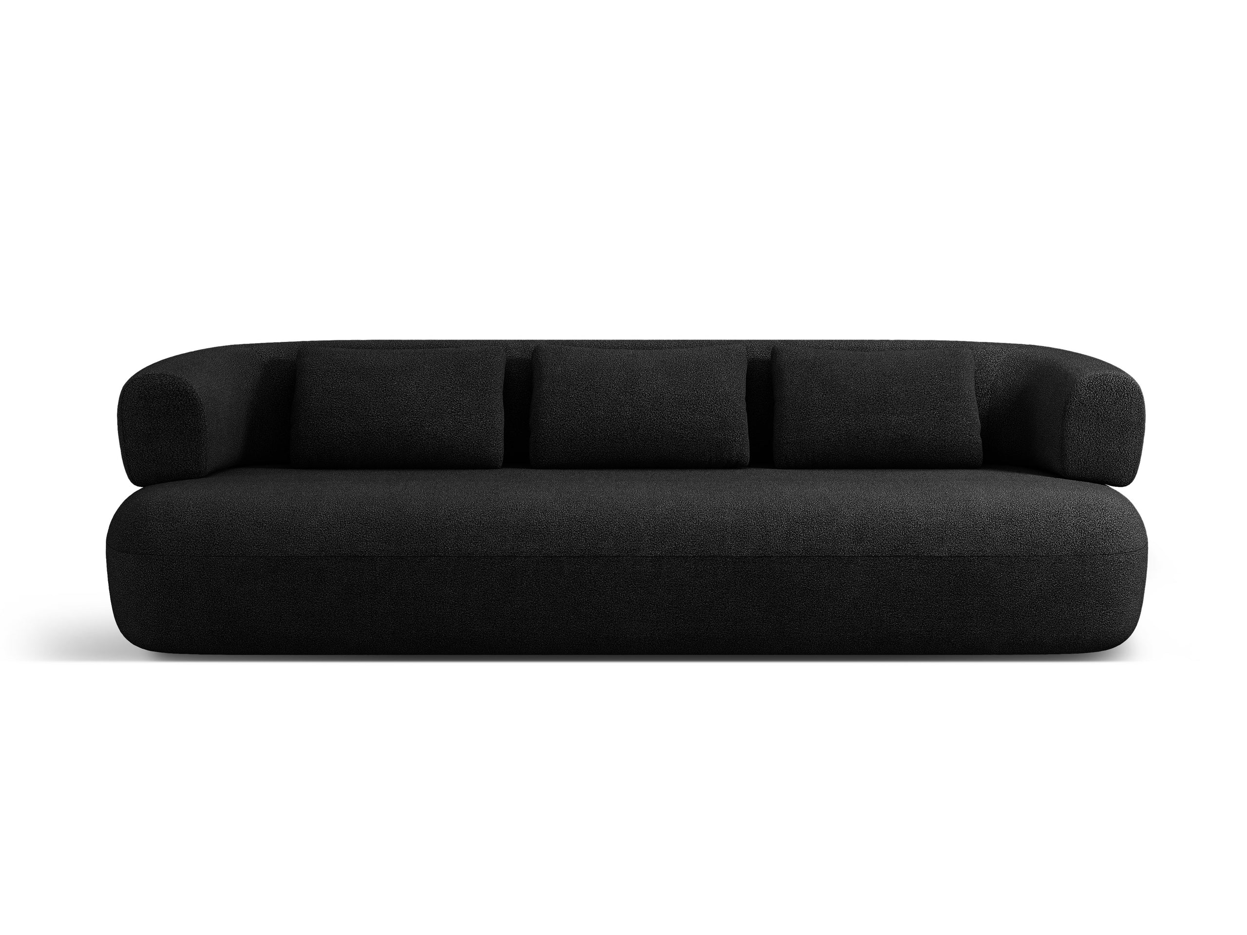 Micadoni Jenny trojmiestna pohovka 200 × 90 cm - Buklé Now or Never (Non100) - Čierna
