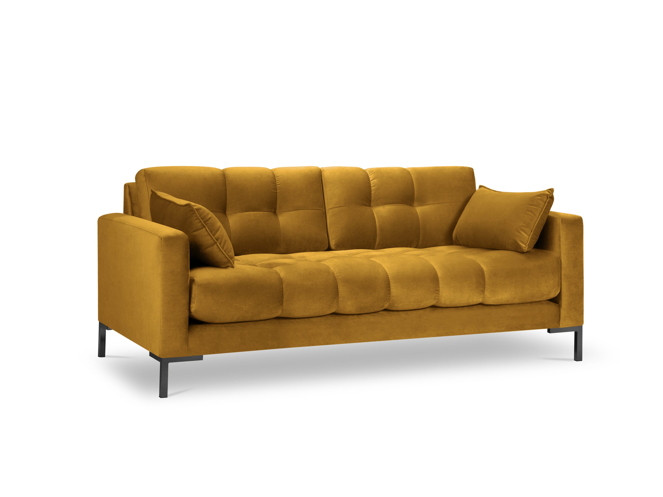 Micadoni Mamaia trojmiestna pohovka 177 × 96 cm - Zamat Bluvel (Blu68) - Žltá