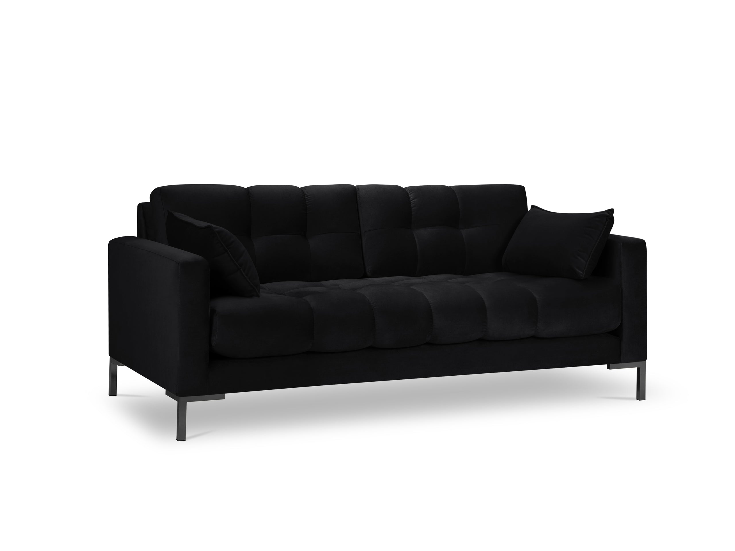 Micadoni Mamaia trojmiestna pohovka 177 × 96 cm - Zamat Bluvel (Blu19) - Čierna
