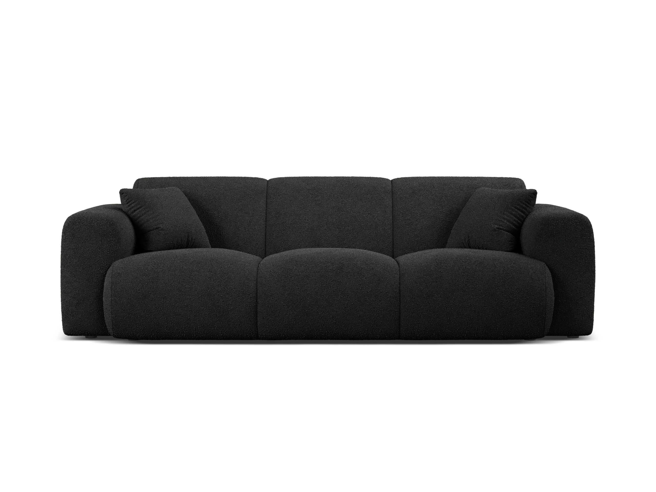 Micadoni Molino trojmiestna pohovka 235 × 100 cm - Buklé Baloo (Bal2082) - Čierna