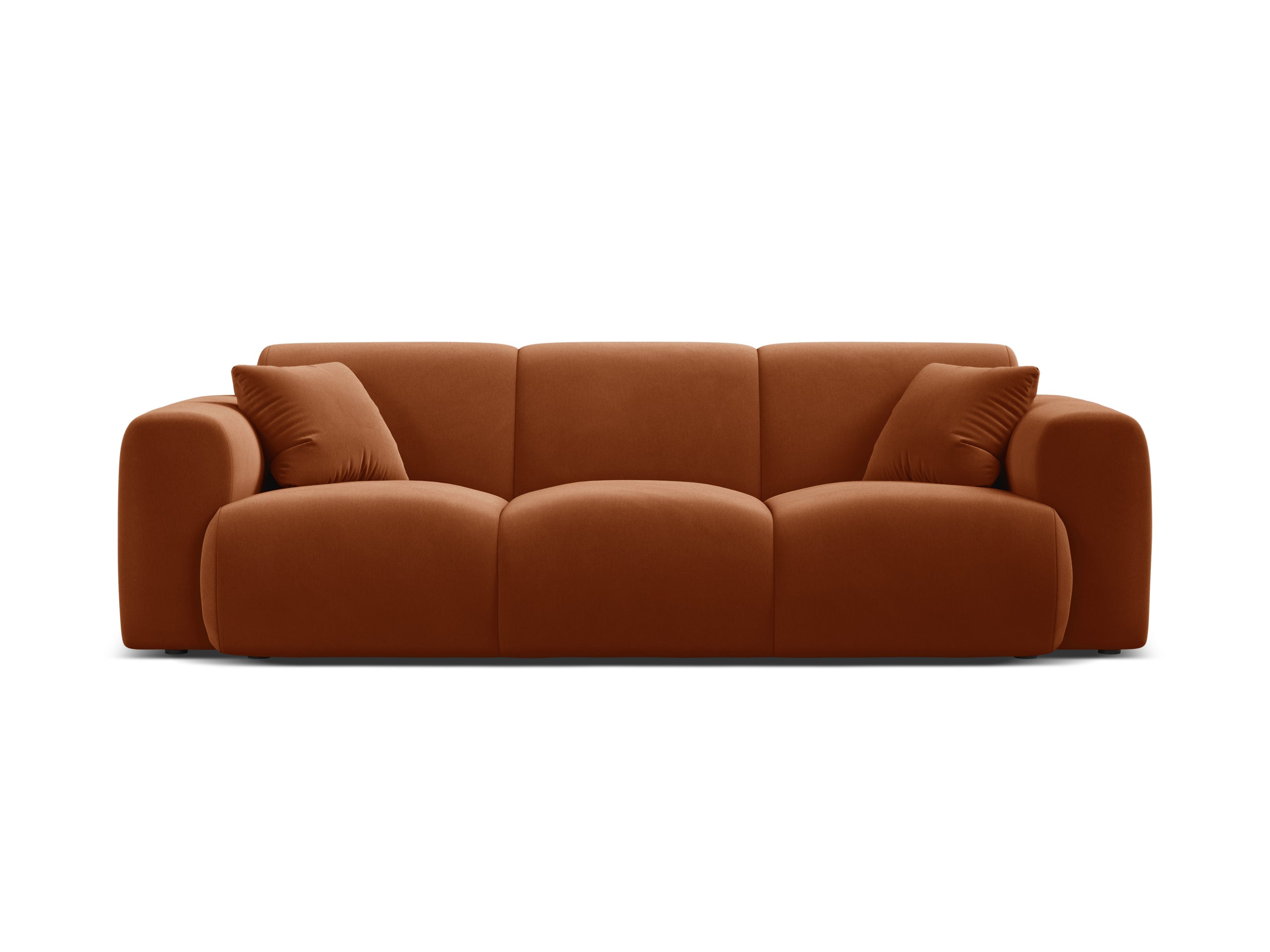 Micadoni Molino trojmiestna pohovka 235 × 100 cm - Zamat Casino (Casterr) - Terakotová
