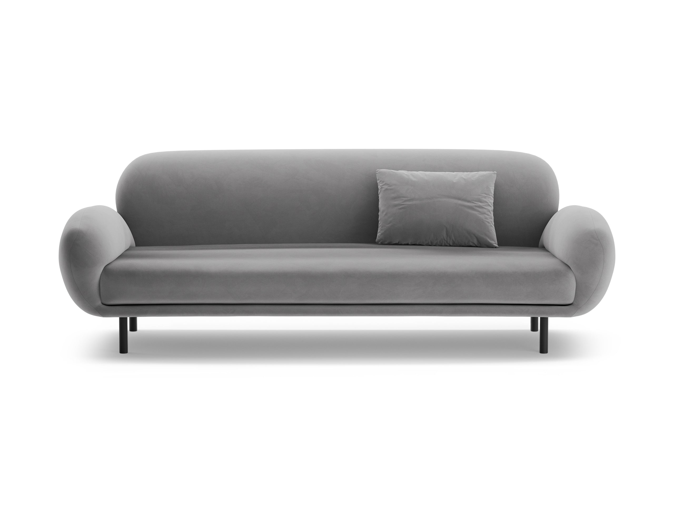 Micadoni Poppy trojmiestna pohovka 208 × 72 cm - Zamat Casino (Cassto) - Sivá