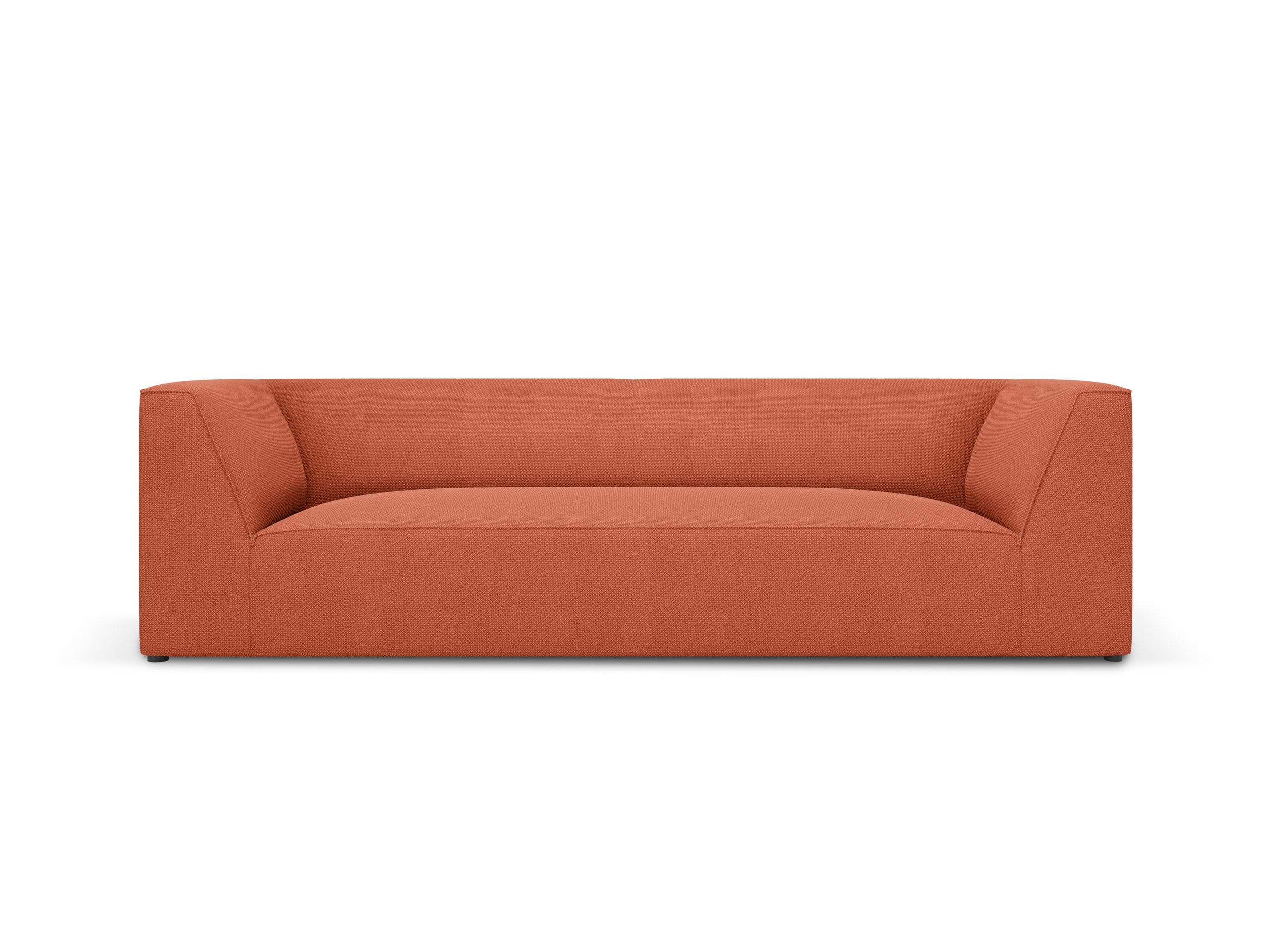 Micadoni Ruby trojmiestna pohovka 232 × 93 cm - Štrukturovaná látka Ottawa (Ota2) - Koralová
