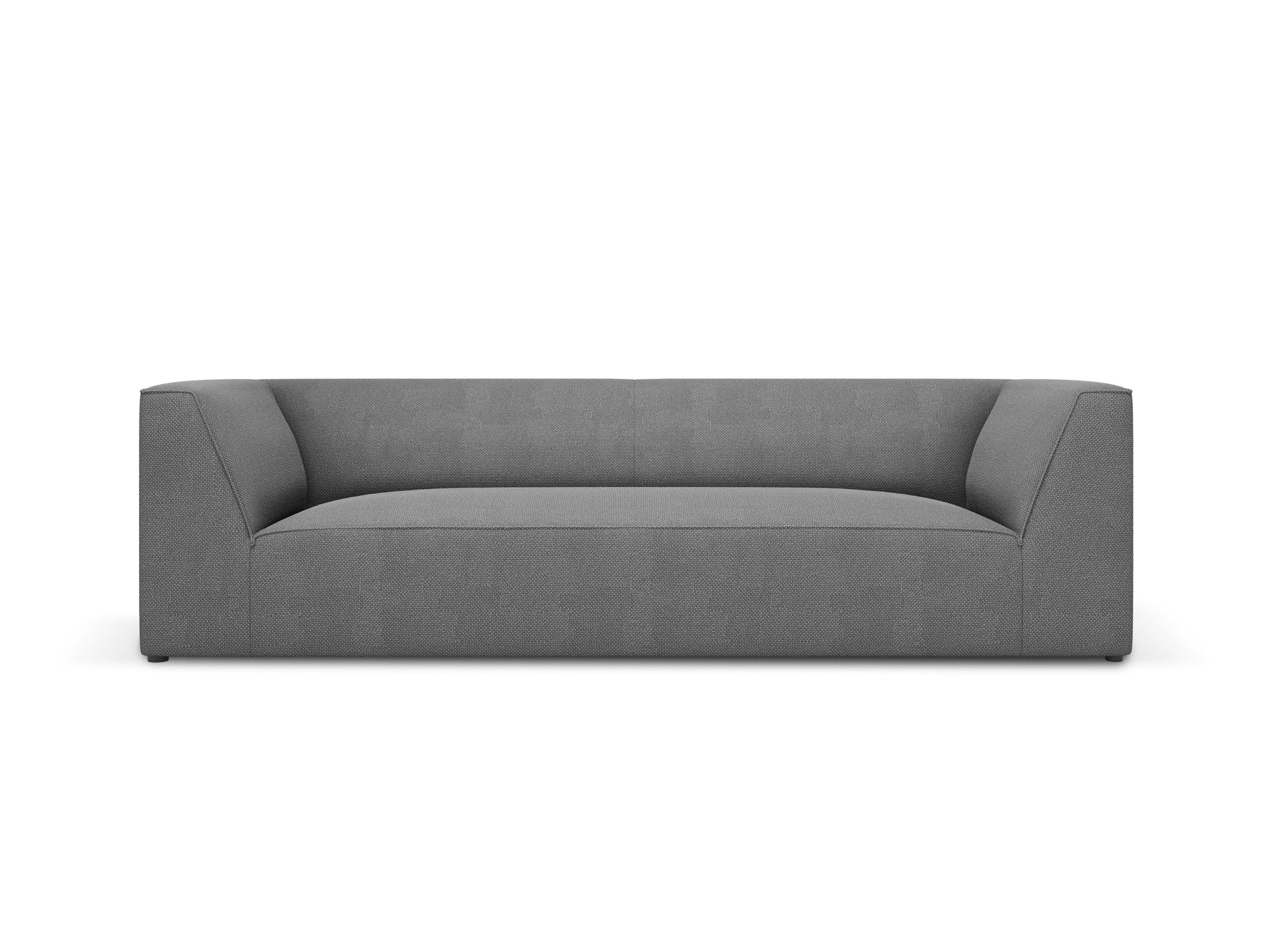 Micadoni Ruby trojmiestna pohovka 232 × 93 cm - Štrukturovaná látka Ottawa (Ota11) - Sivá