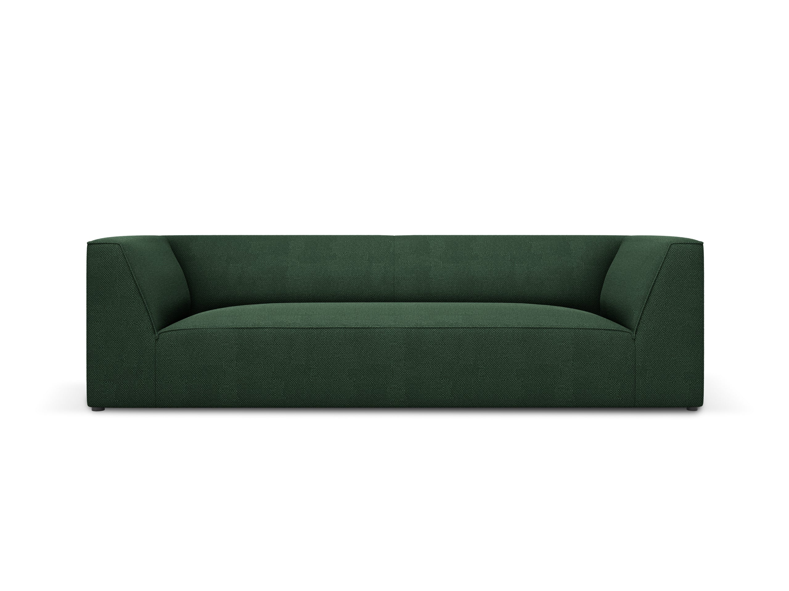 Micadoni Ruby trojmiestna pohovka 232 × 93 cm - Štrukturovaná látka Ottawa (Ota14) - Zelená