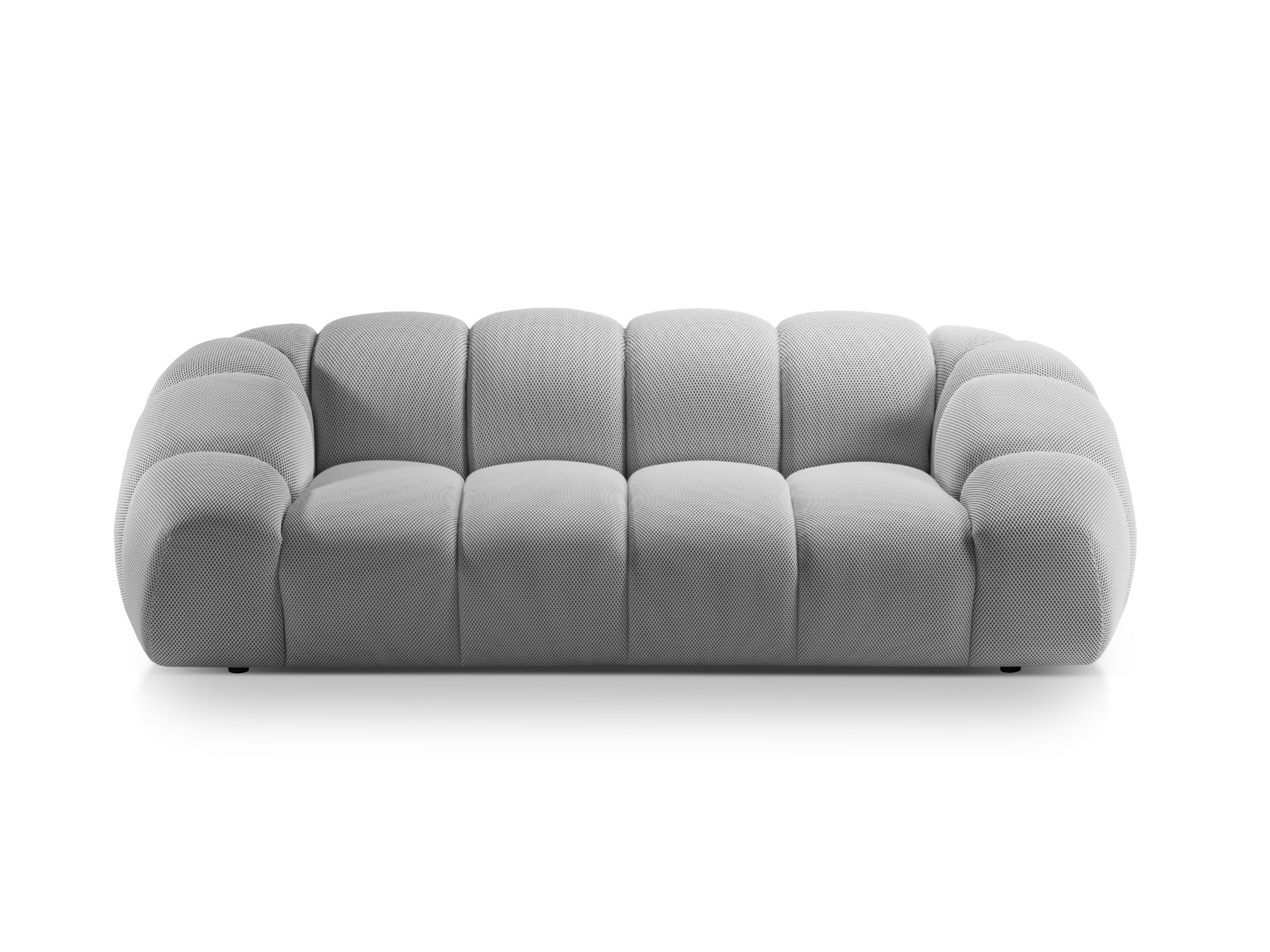 Micadoni Diana trojmiestna pohovka 234 × 114 cm - 3D látka Sonic (Son05) - Strieborná