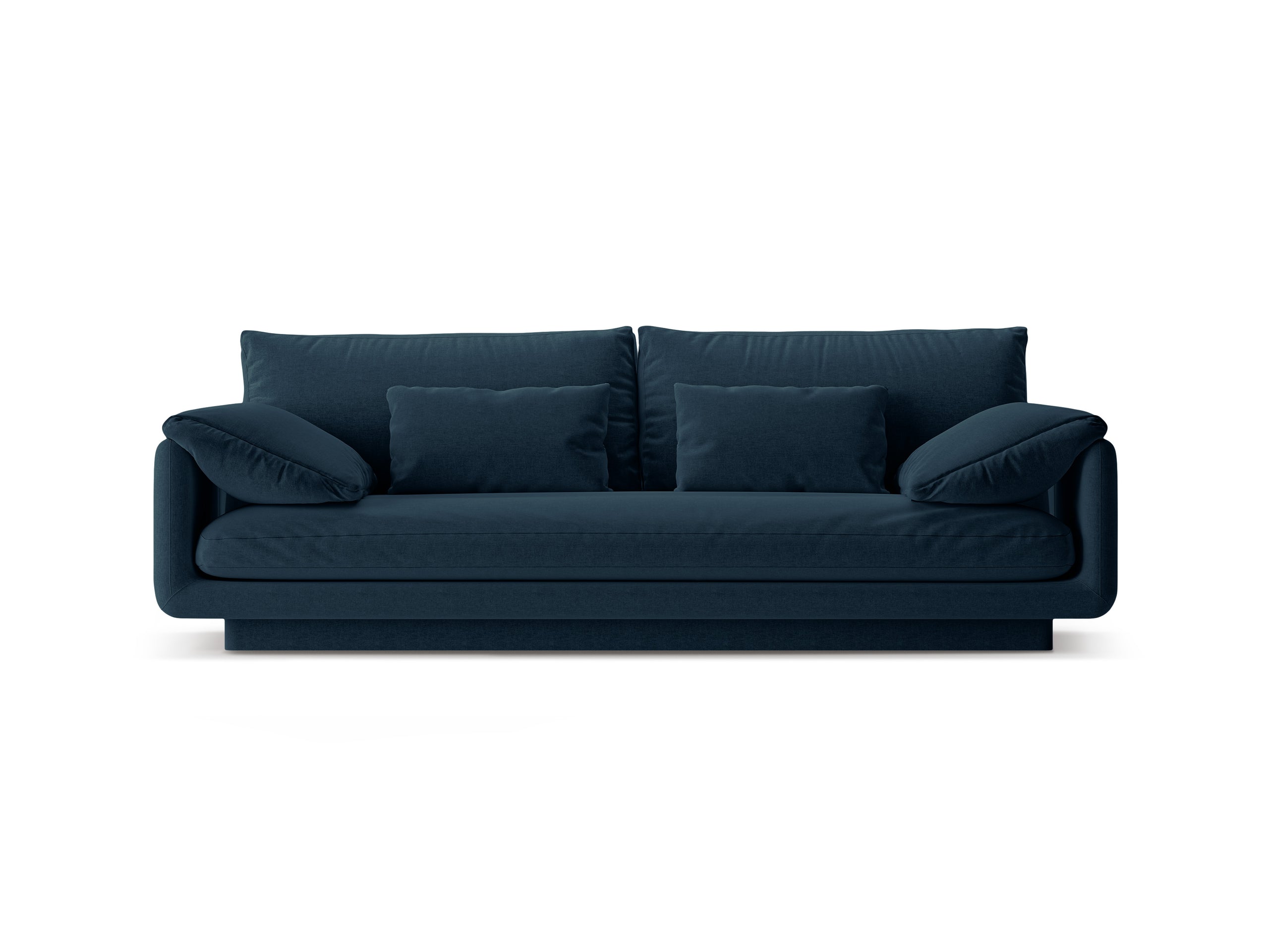 Micadoni Torino trojmiestna pohovka 220 × 103 cm - Štrukturovaná látka Wind (Win77) - Námornícka modrá