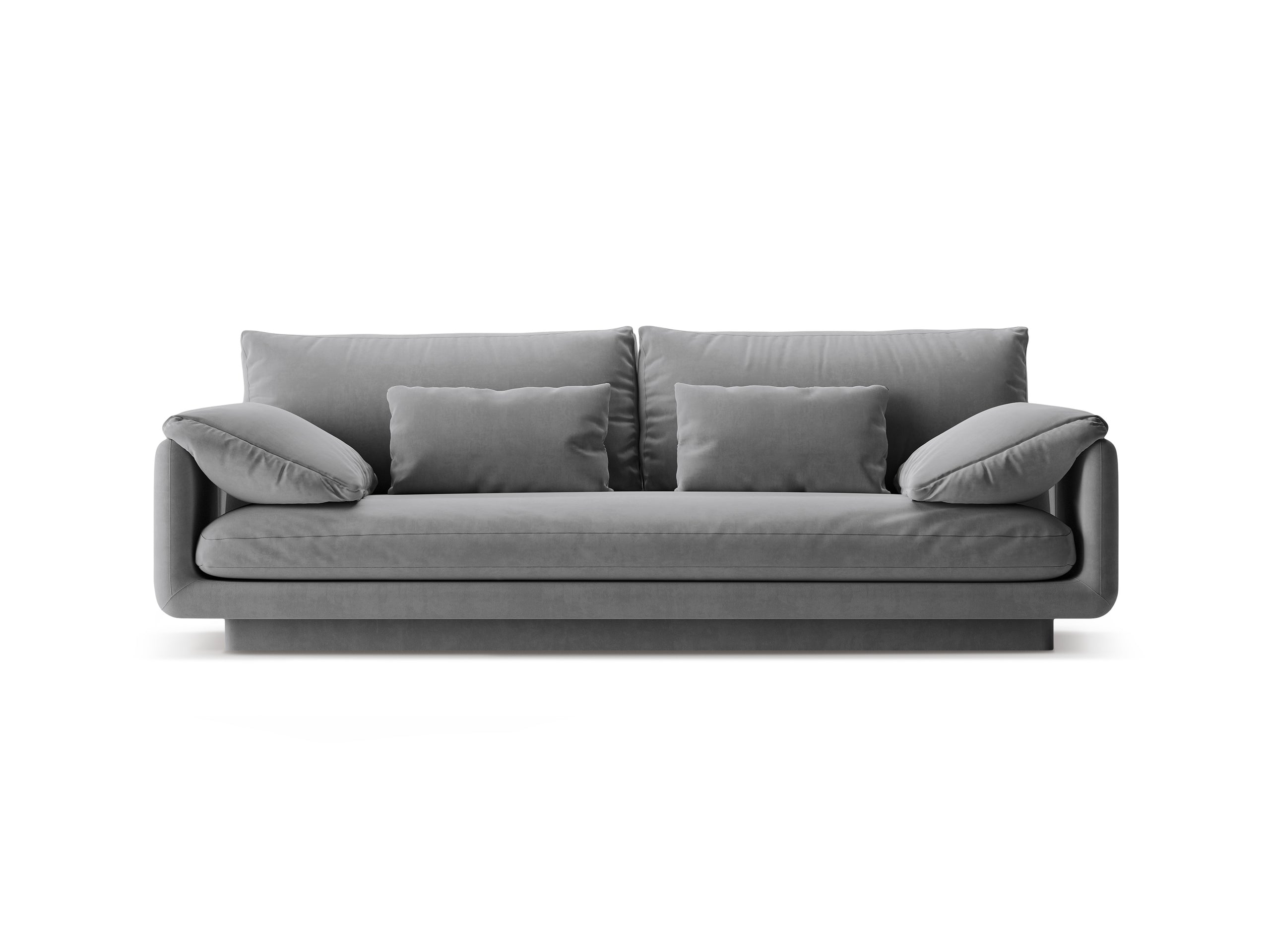 Micadoni Torino trojmiestna pohovka 220 × 103 cm - Zamat Casino (Cassto) - Sivá