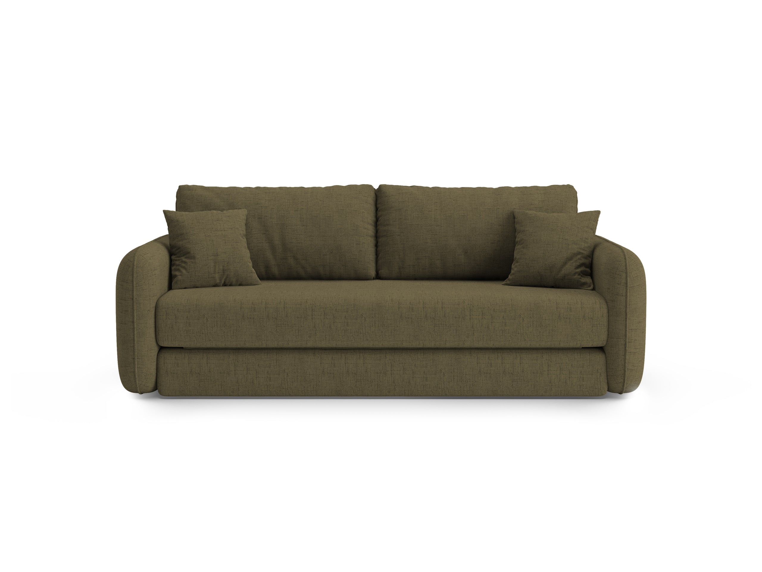Micadoni Dormi rozkladacia trojmiestna pohovka 225 × 94 cm - Štrukturovaná látka Moly (Mol38) - Zelená - Variant 94x87x225