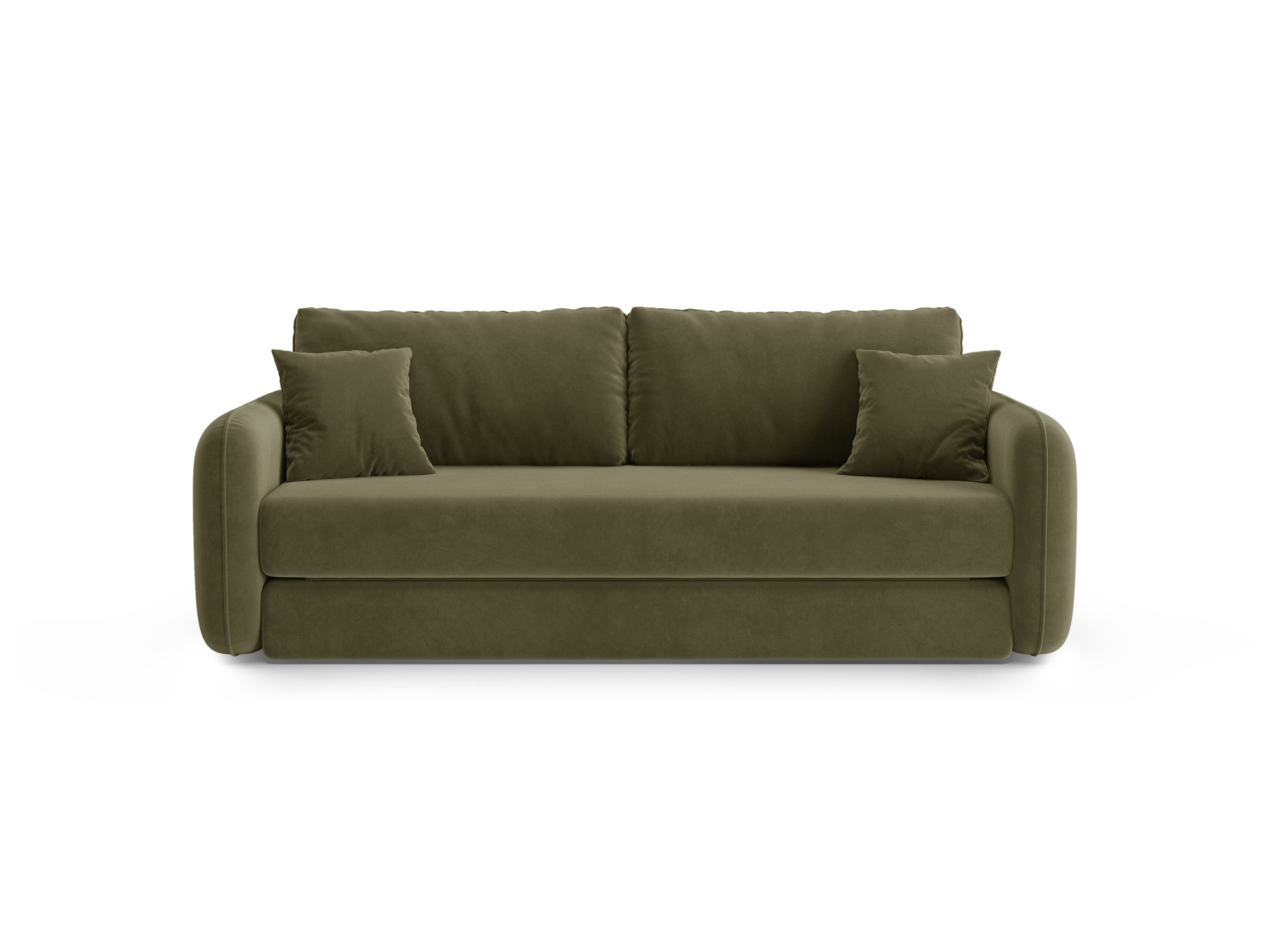 Micadoni Dormi rozkladacia trojmiestna pohovka 225 × 94 cm - Zamat Salvador (Sal08) - Zelená - Variant 94x87x225
