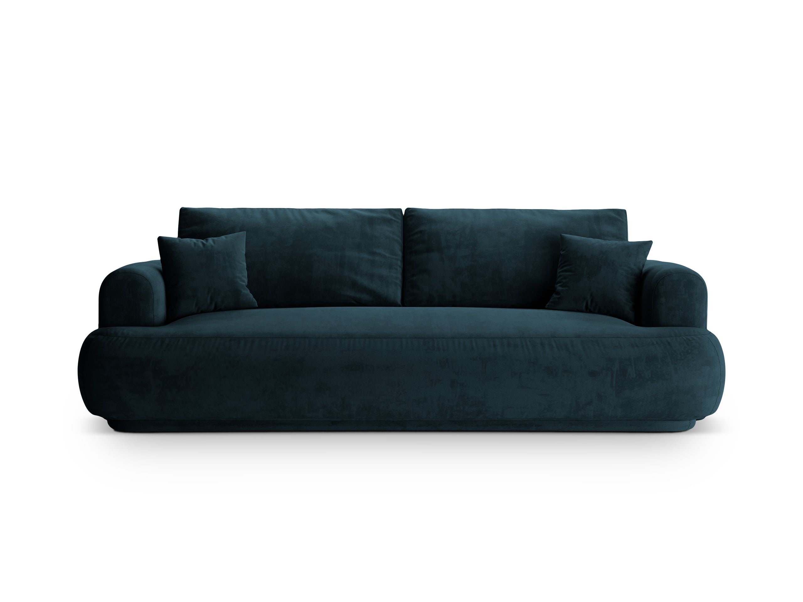 Micadoni Ella rozkladacia trojmiestna pohovka 253 × 108 cm - Zamat Vogue (Vog13) - Tmavá petrolejová