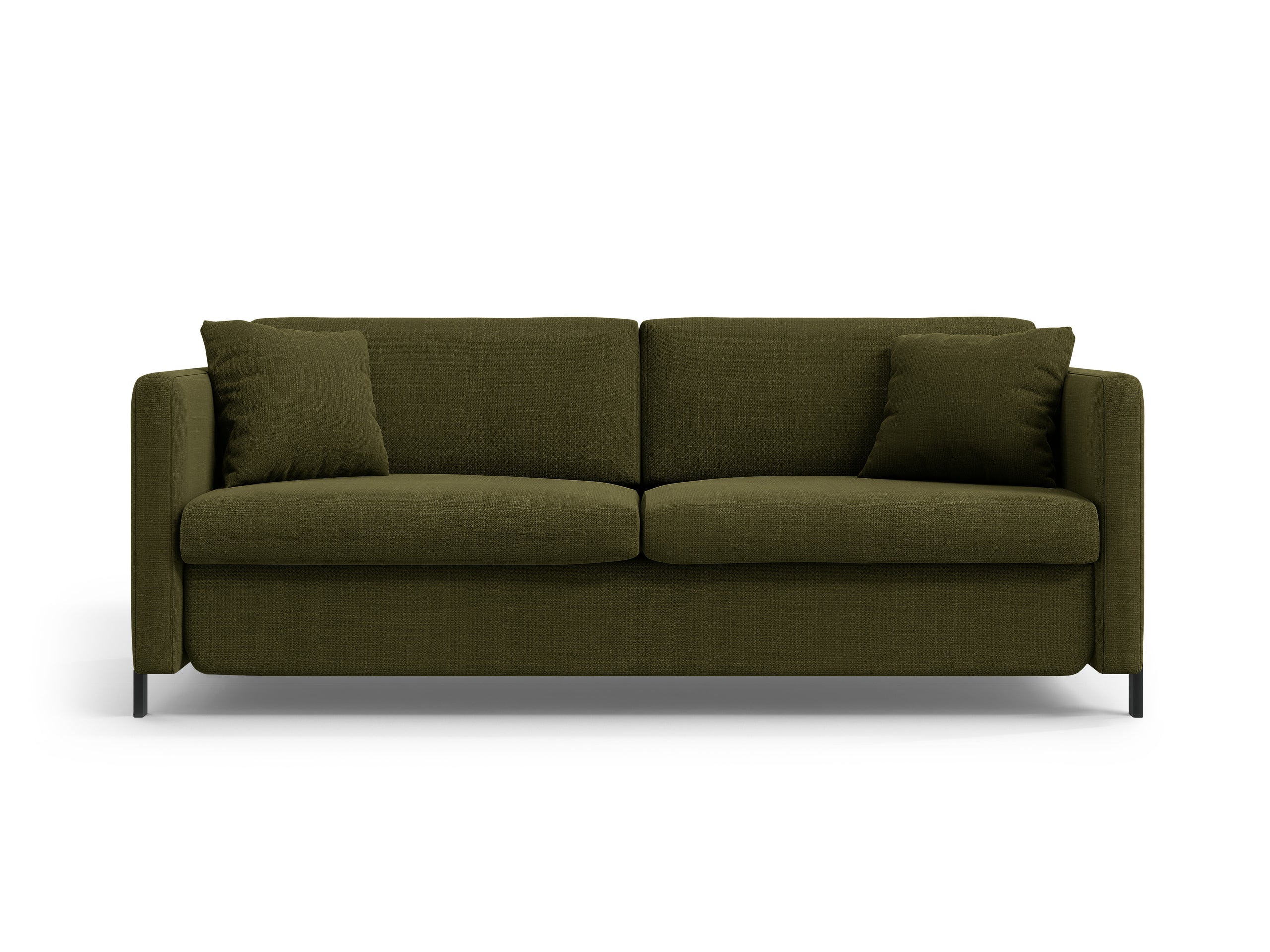 Micadoni Gloria rozkladacia trojmiestna pohovka 206 × 102 cm - Štrukturovaná látka Bjorn (Bjo77) - Zelená - Variant 102x88x206