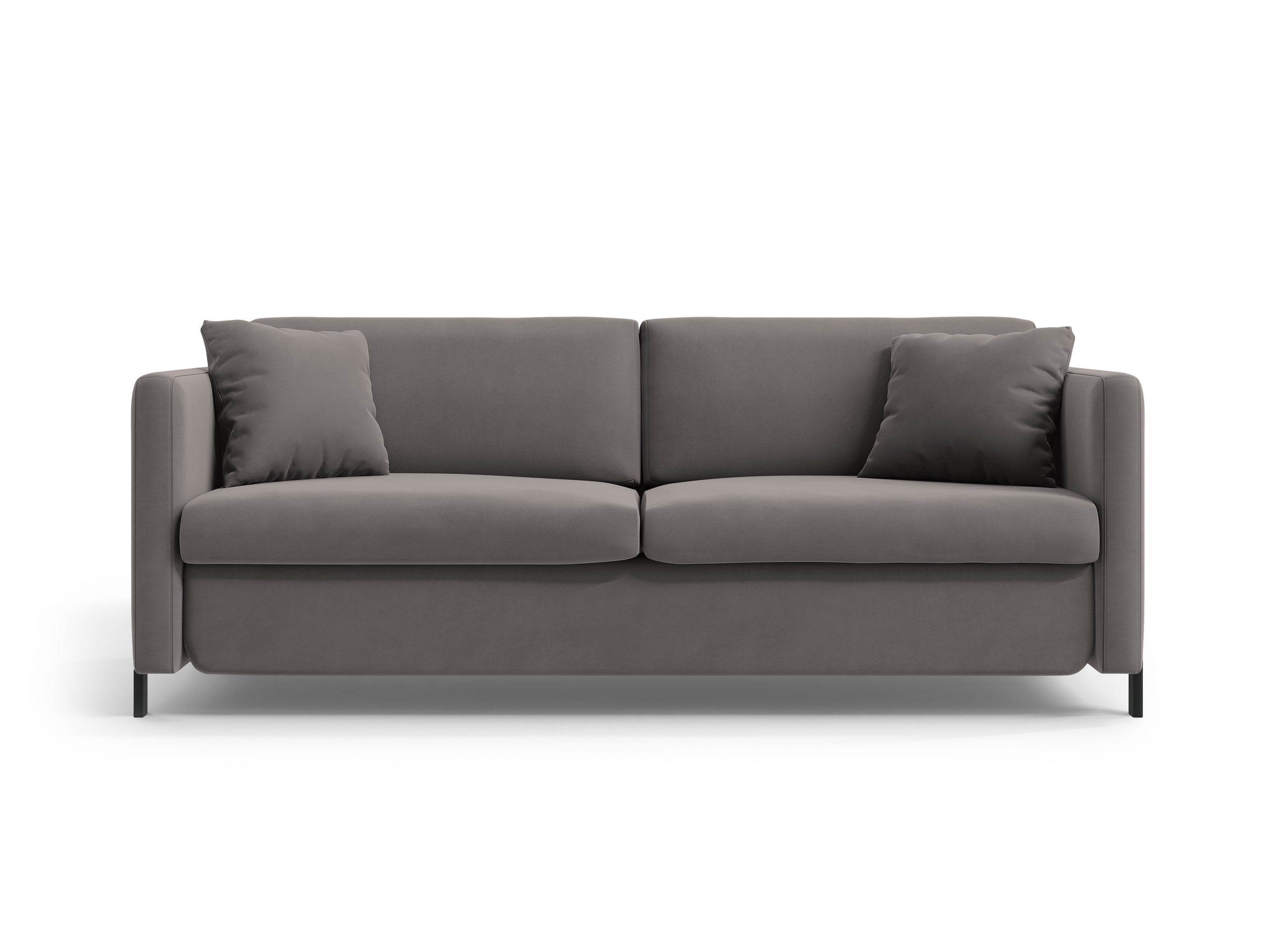 Micadoni Gloria rozkladacia trojmiestna pohovka 206 × 102 cm - Zamat Salvador (Sal17) - Sivá - Variant 102x88x206