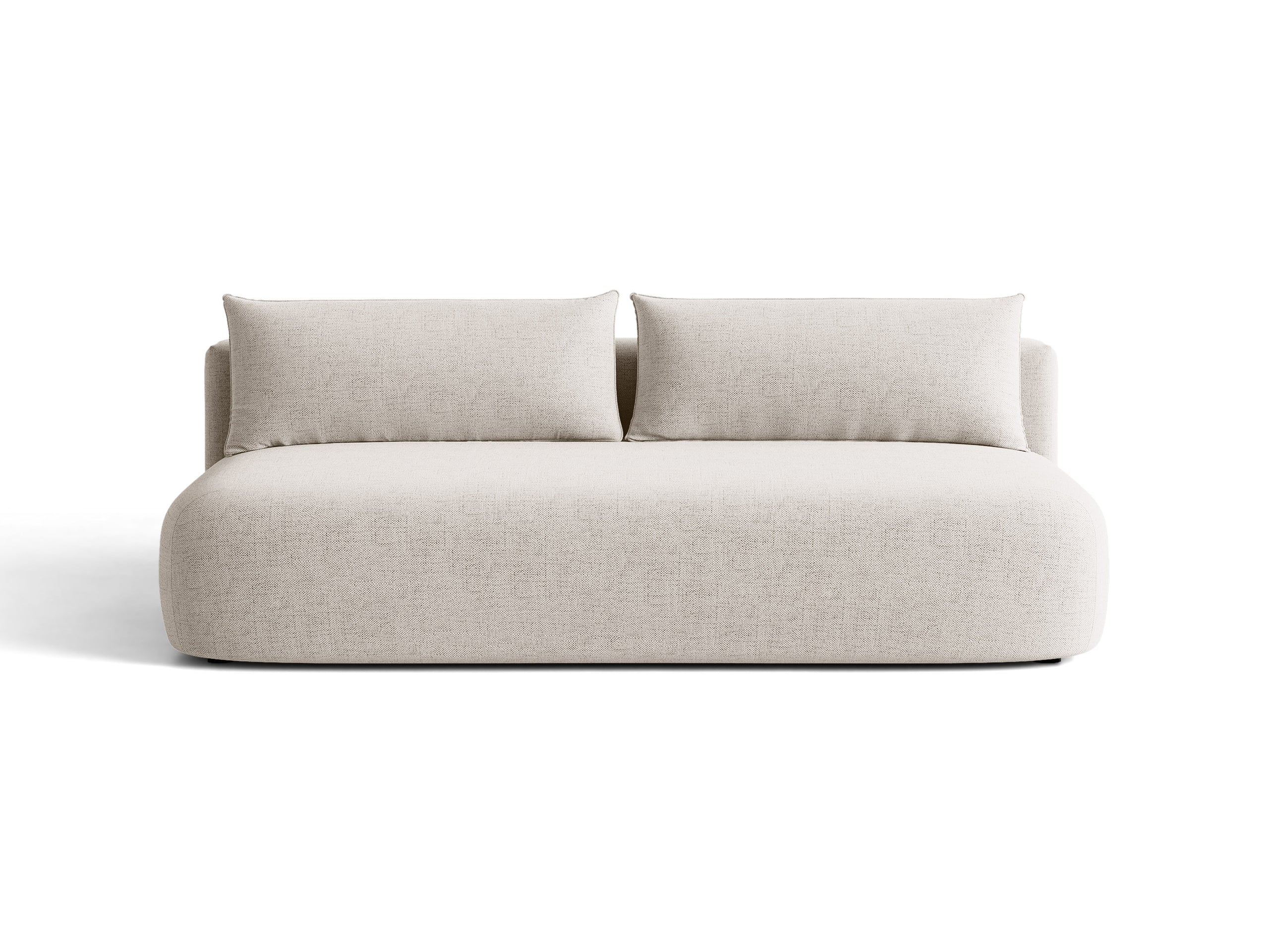 Micadoni Hena rozkladacia trojmiestna pohovka 205 × 112 cm - Štrukturovaná látka Moly (Mol02) - Svetlobéžová