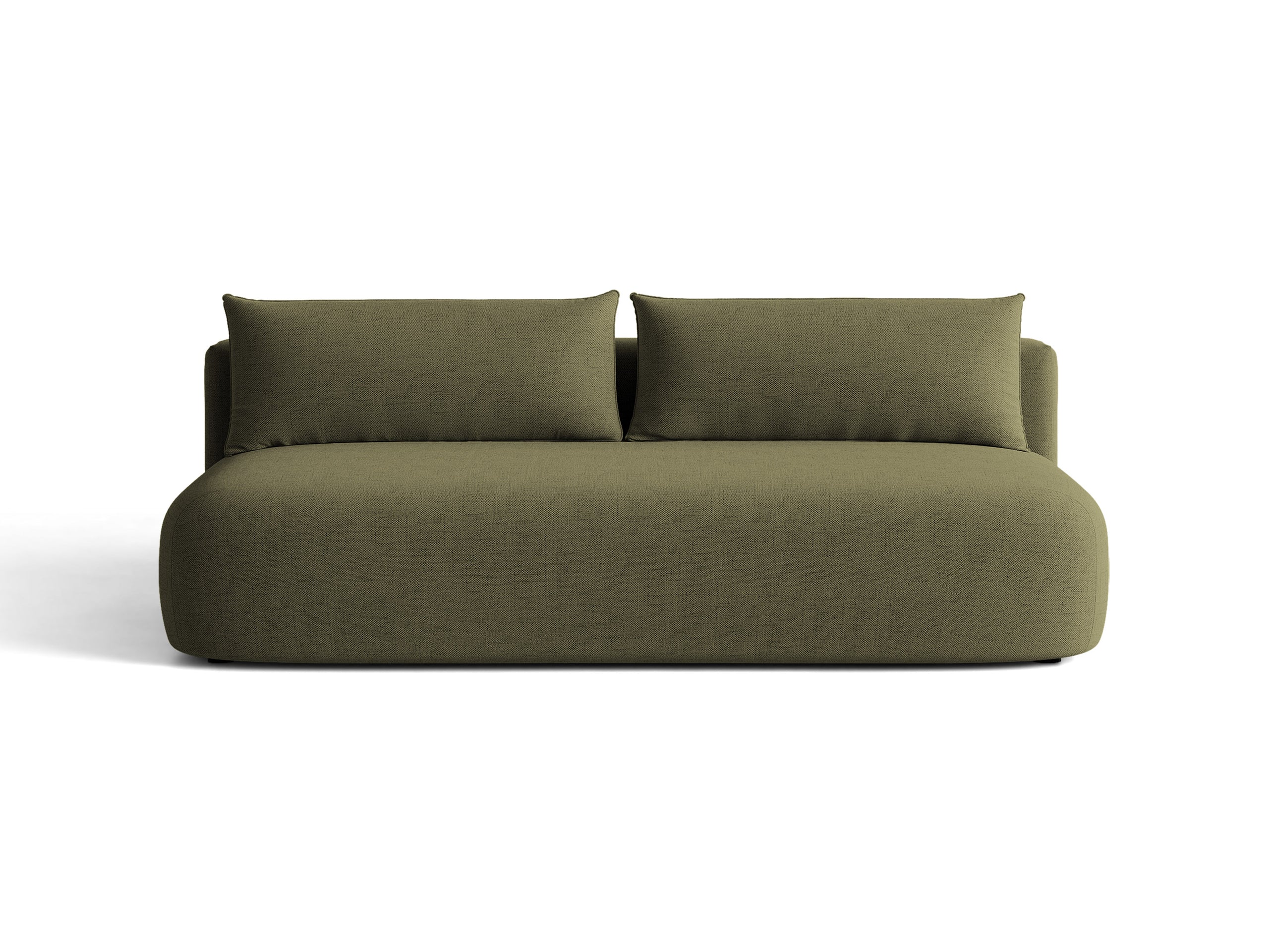 Micadoni Hena rozkladacia trojmiestna pohovka 205 × 112 cm - Štrukturovaná látka Moly (Mol38) - Zelená