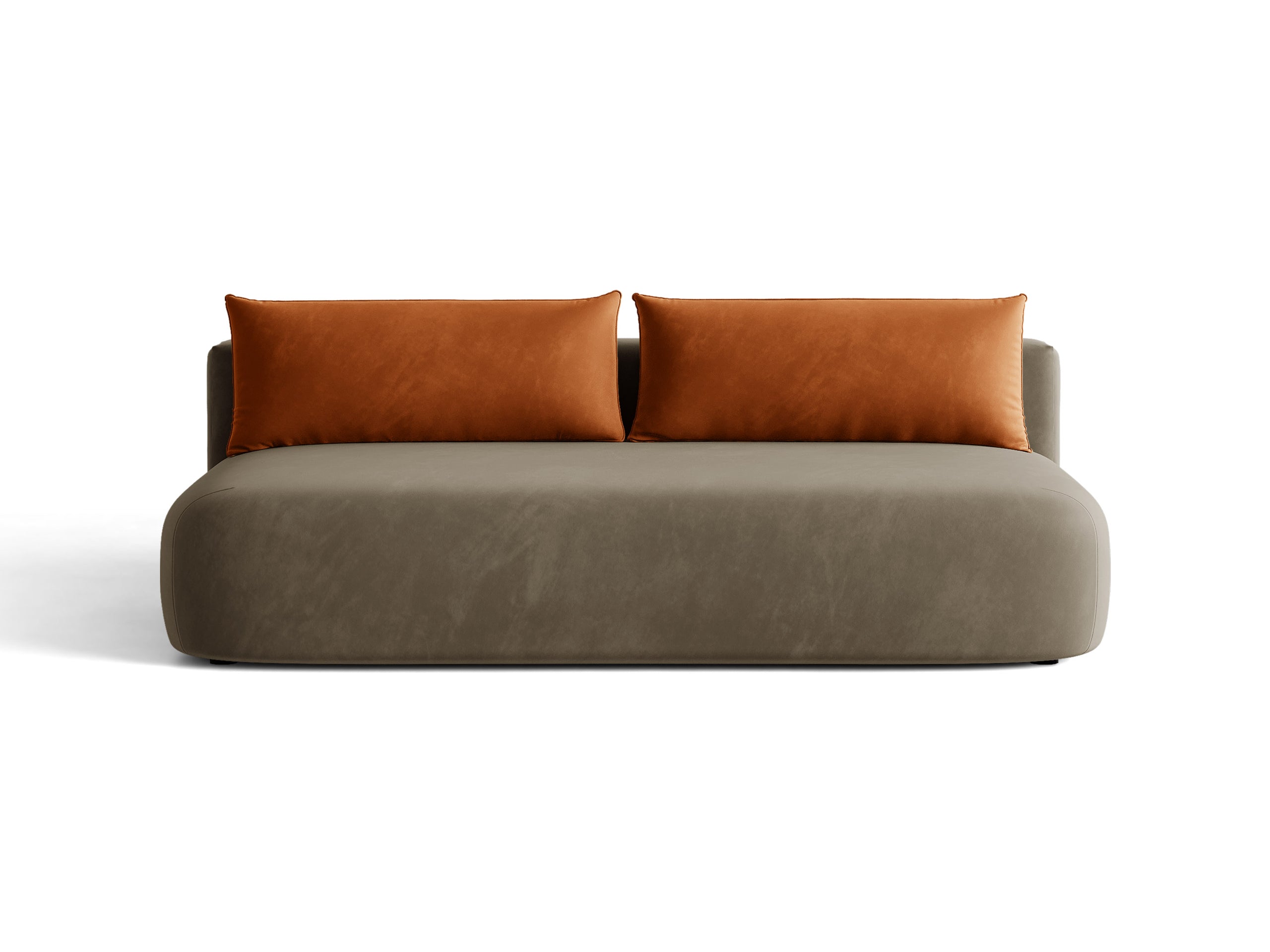 Micadoni Hena rozkladacia trojmiestna pohovka 205 × 112 cm - Zamat Salvador (Sal3) - Sivohnedá