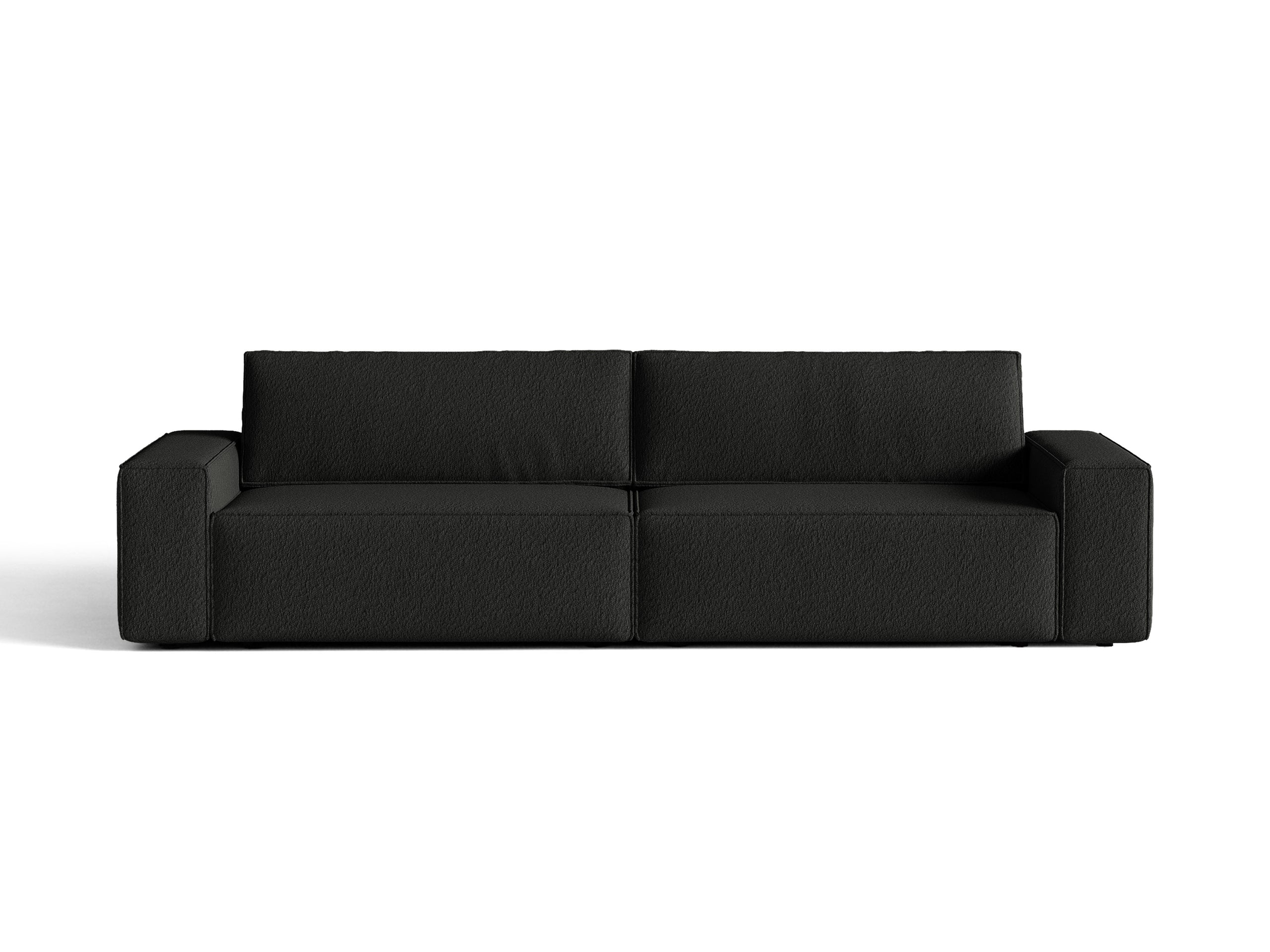 Micadoni Jodie rozkladacia trojmiestna pohovka 247 × 107 cm - Buklé Baloo (Bal2082) - Čierna