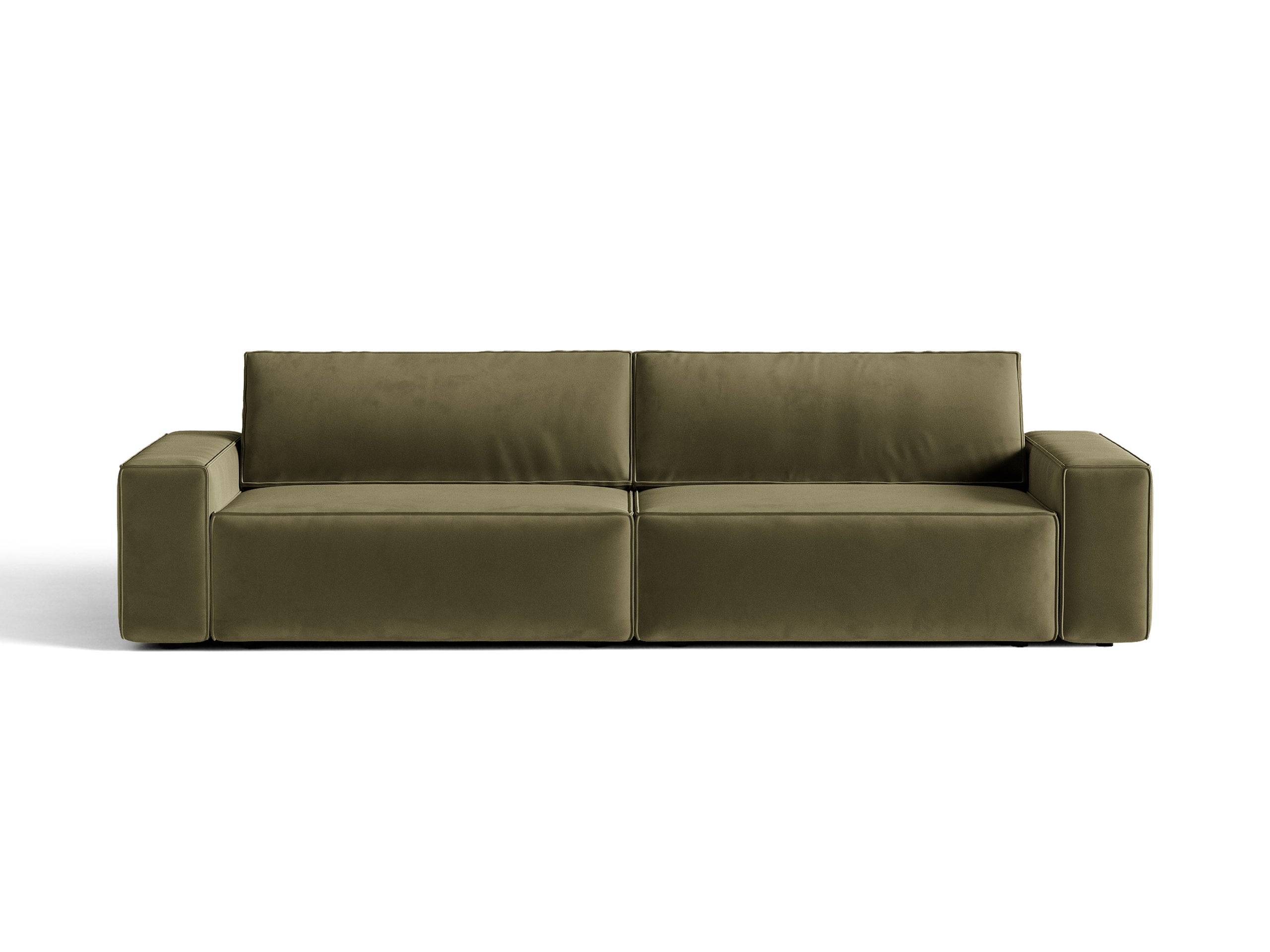 Micadoni Jodie rozkladacia trojmiestna pohovka 247 × 107 cm - Zamat Bluvel (Blu77) - Zelená