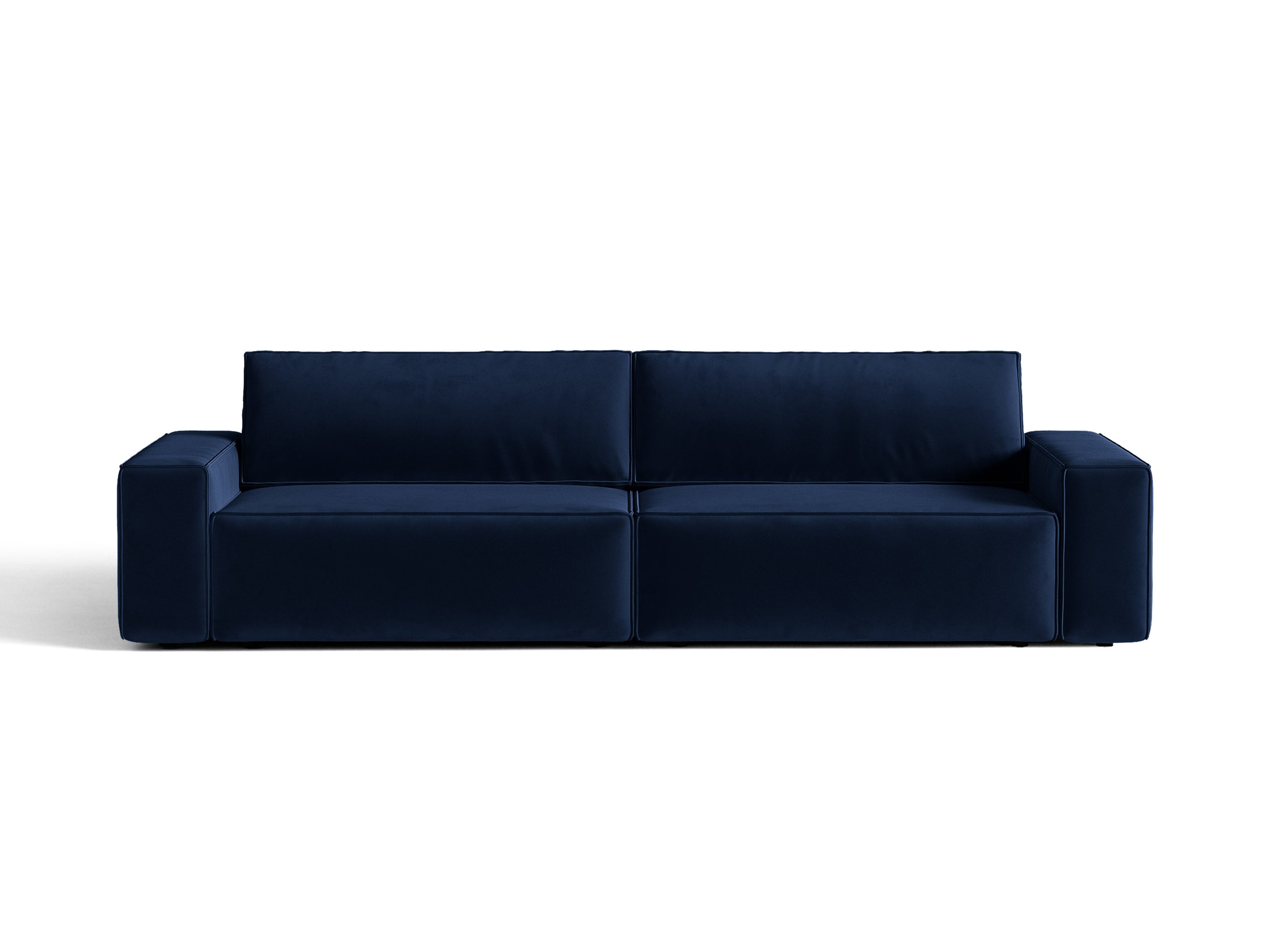 Micadoni Jodie rozkladacia trojmiestna pohovka 247 × 107 cm - Zamat Bluvel (Blu86) - Kráľovská modrá