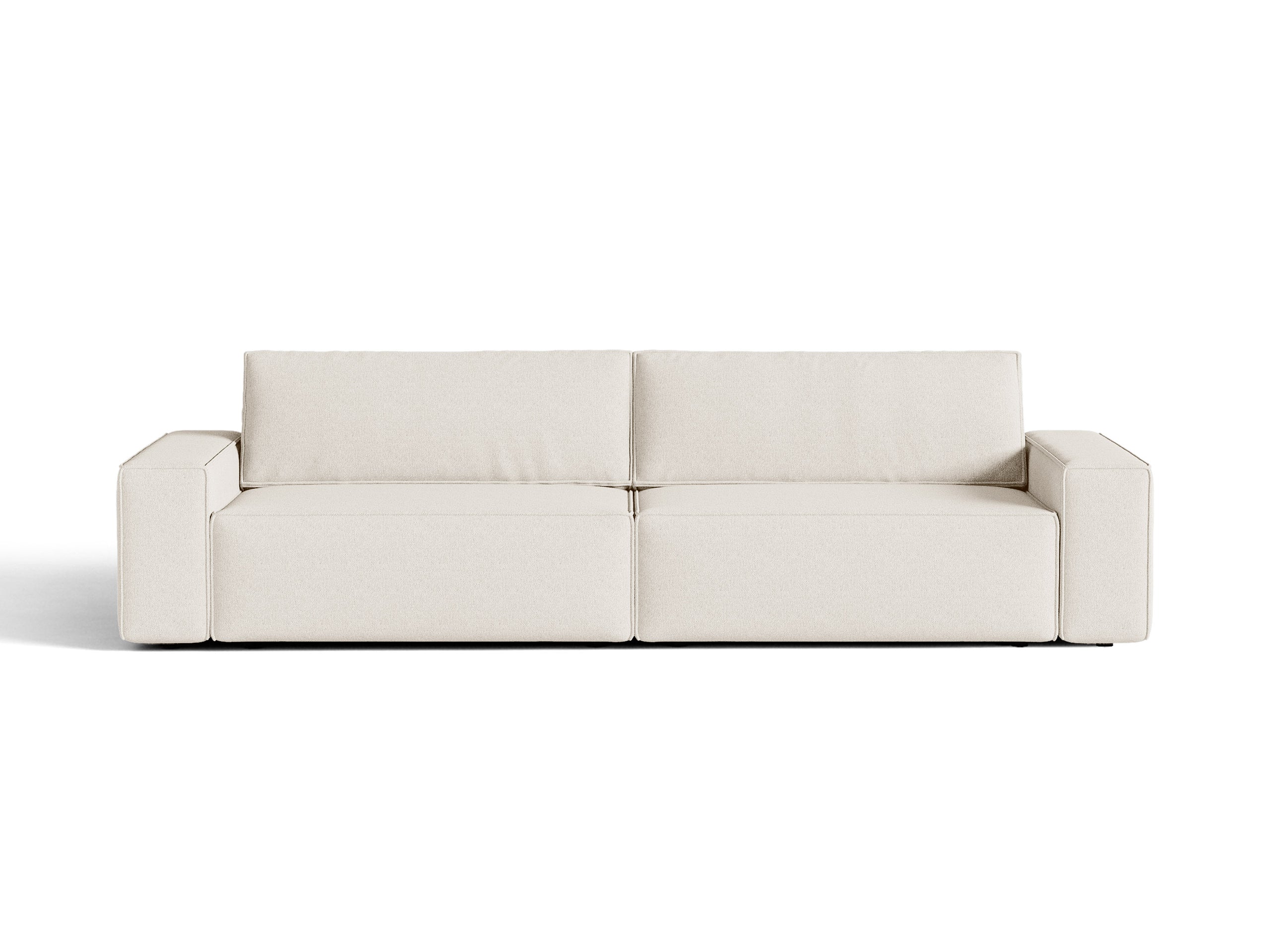 Micadoni Jodie rozkladacia trojmiestna pohovka 247 × 107 cm - Štrukturovaná látka Megan (Meg351) - Svetlobéžová