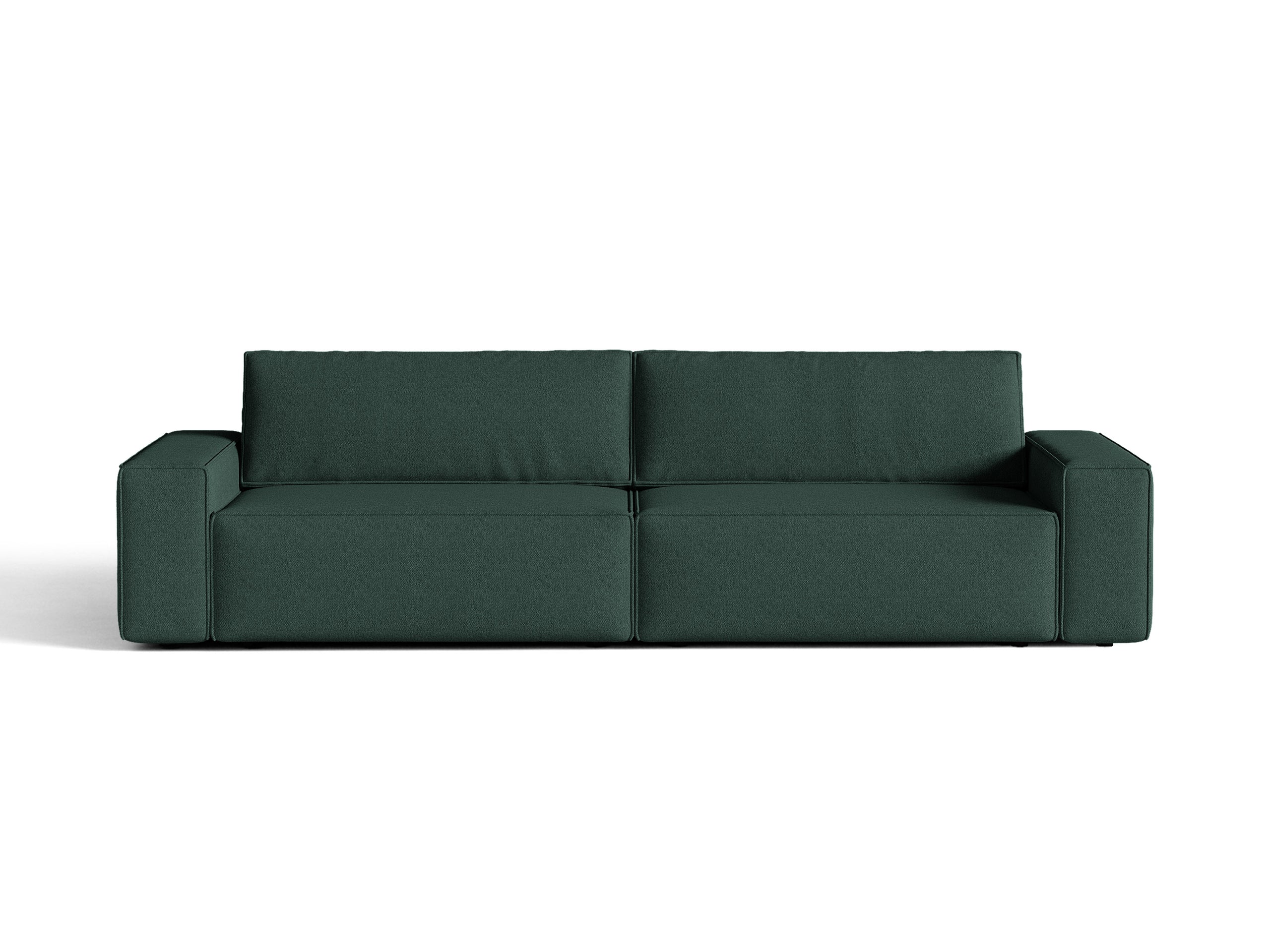 Micadoni Jodie rozkladacia trojmiestna pohovka 247 × 107 cm - Štrukturovaná látka Megan (Meg359) - Zelená