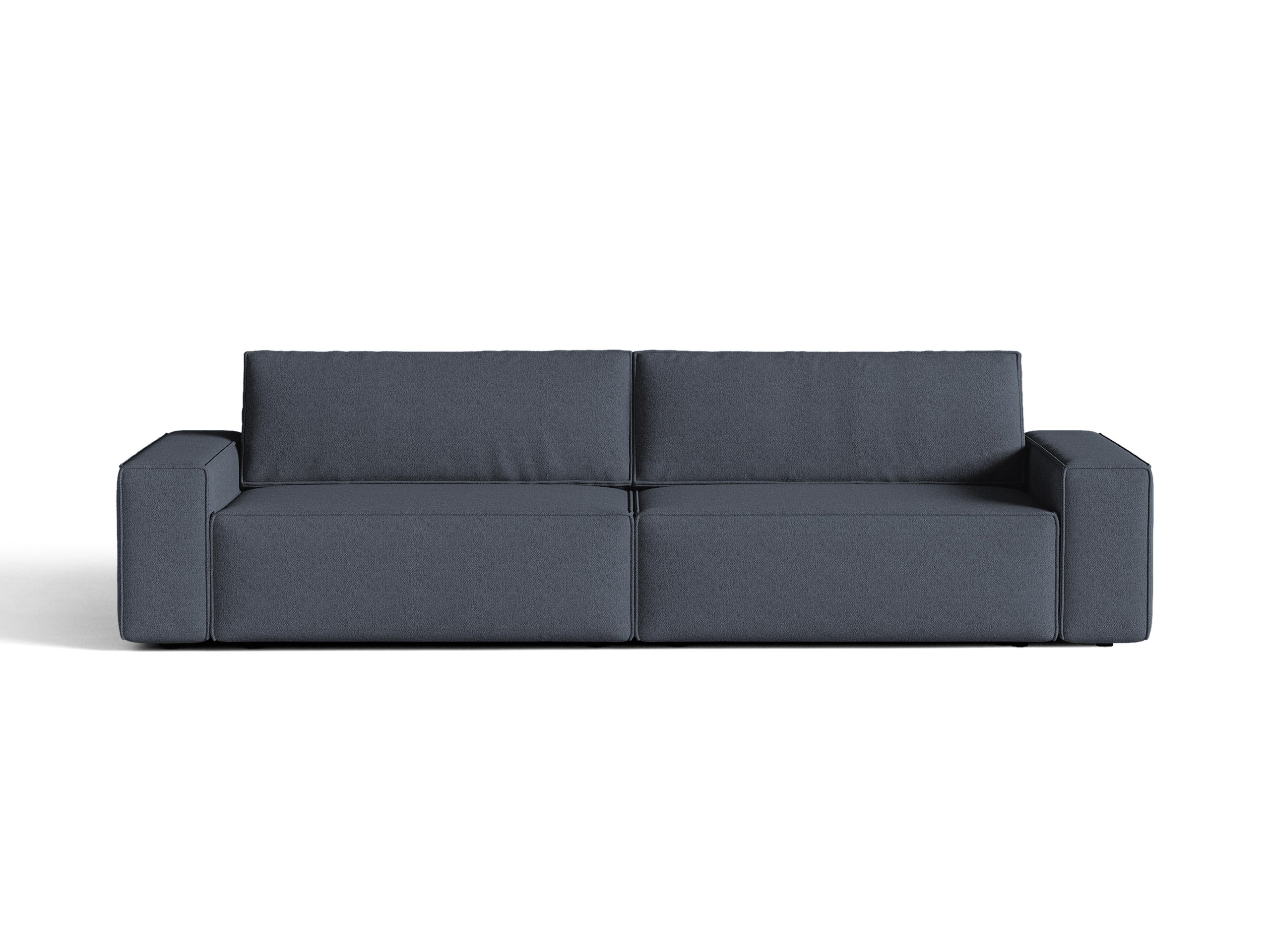 Micadoni Jodie rozkladacia trojmiestna pohovka 247 × 107 cm - Štrukturovaná látka Megan (Meg361) - Modrá
