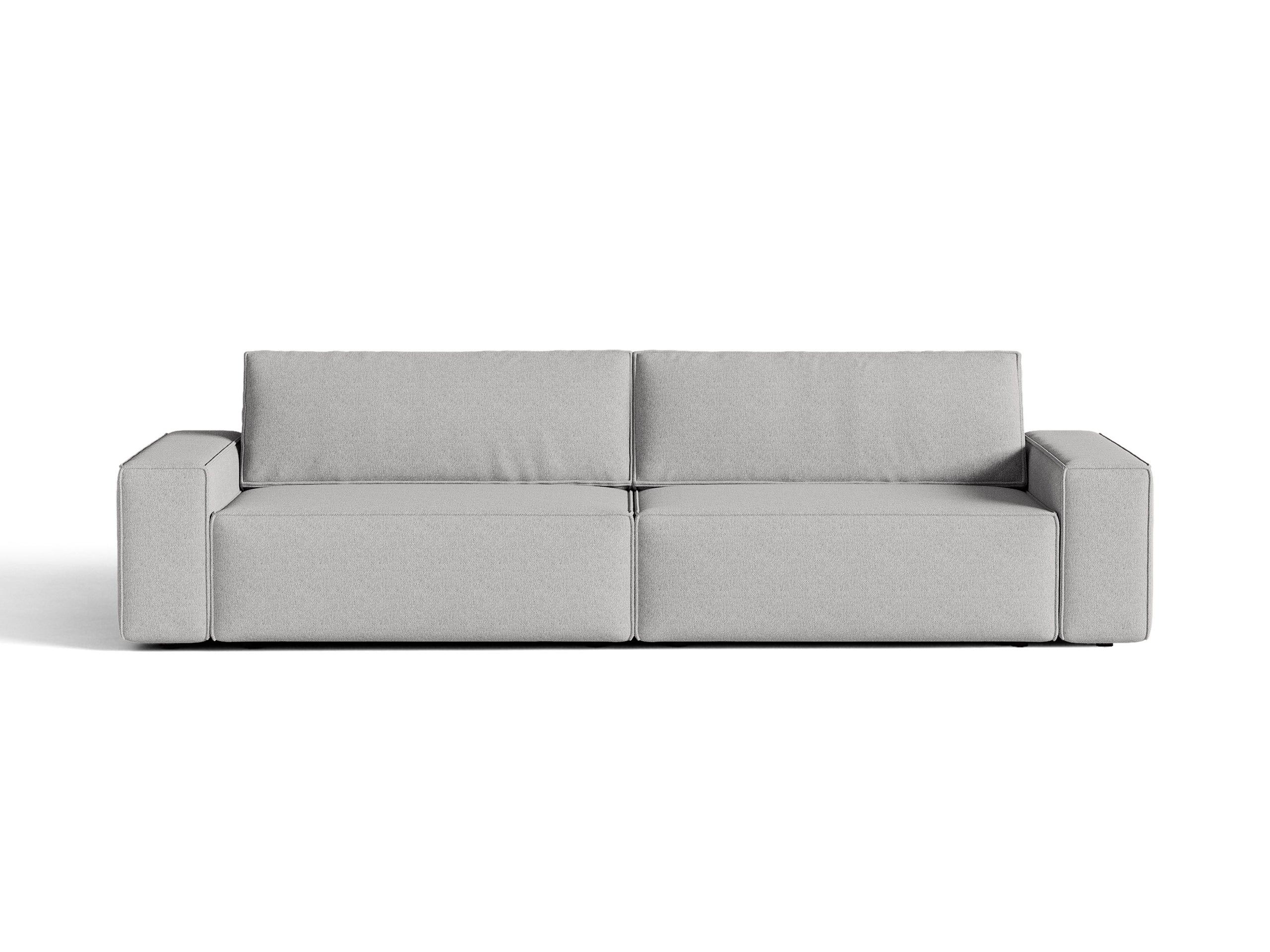 Micadoni Jodie rozkladacia trojmiestna pohovka 247 × 107 cm - Štrukturovaná látka Megan (Meg363) - Svetlosivá