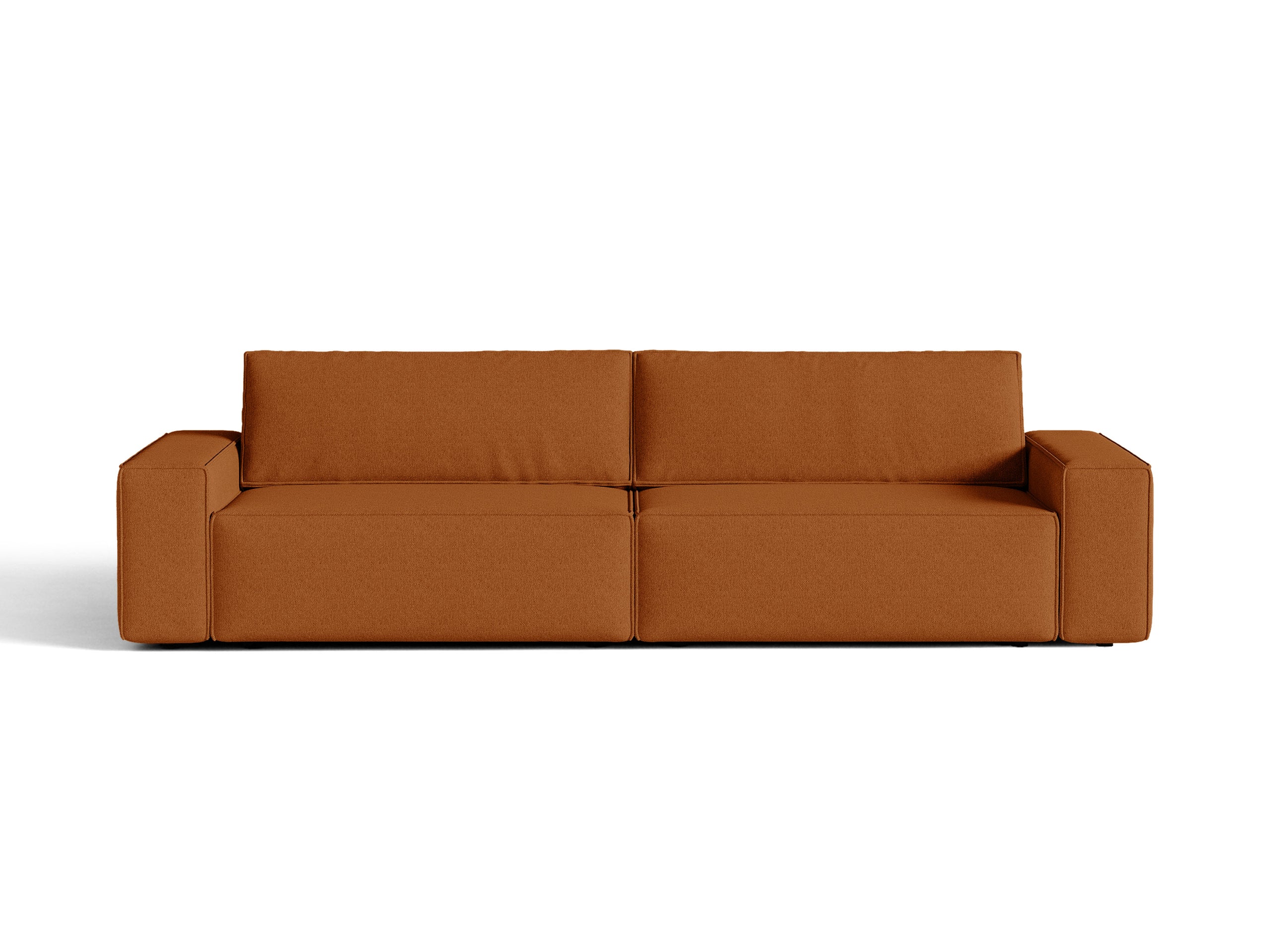 Micadoni Jodie rozkladacia trojmiestna pohovka 247 × 107 cm - Štrukturovaná látka Megan (Meg357) - Terakotová
