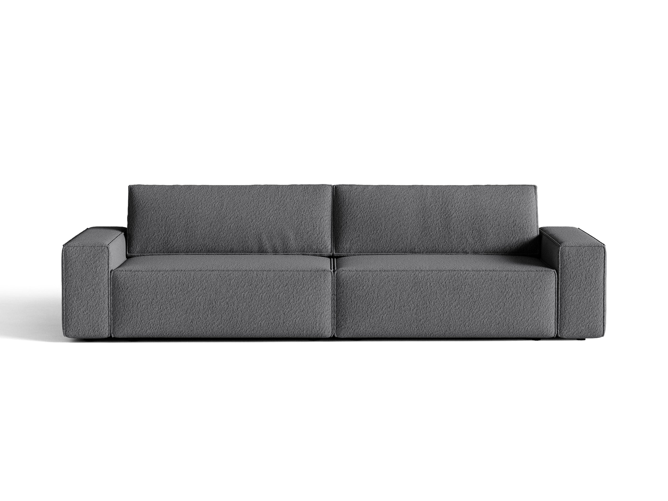 Micadoni Jodie rozkladacia trojmiestna pohovka 247 × 107 cm - Buklé Baloo (Bal2083) - Tmavosivá