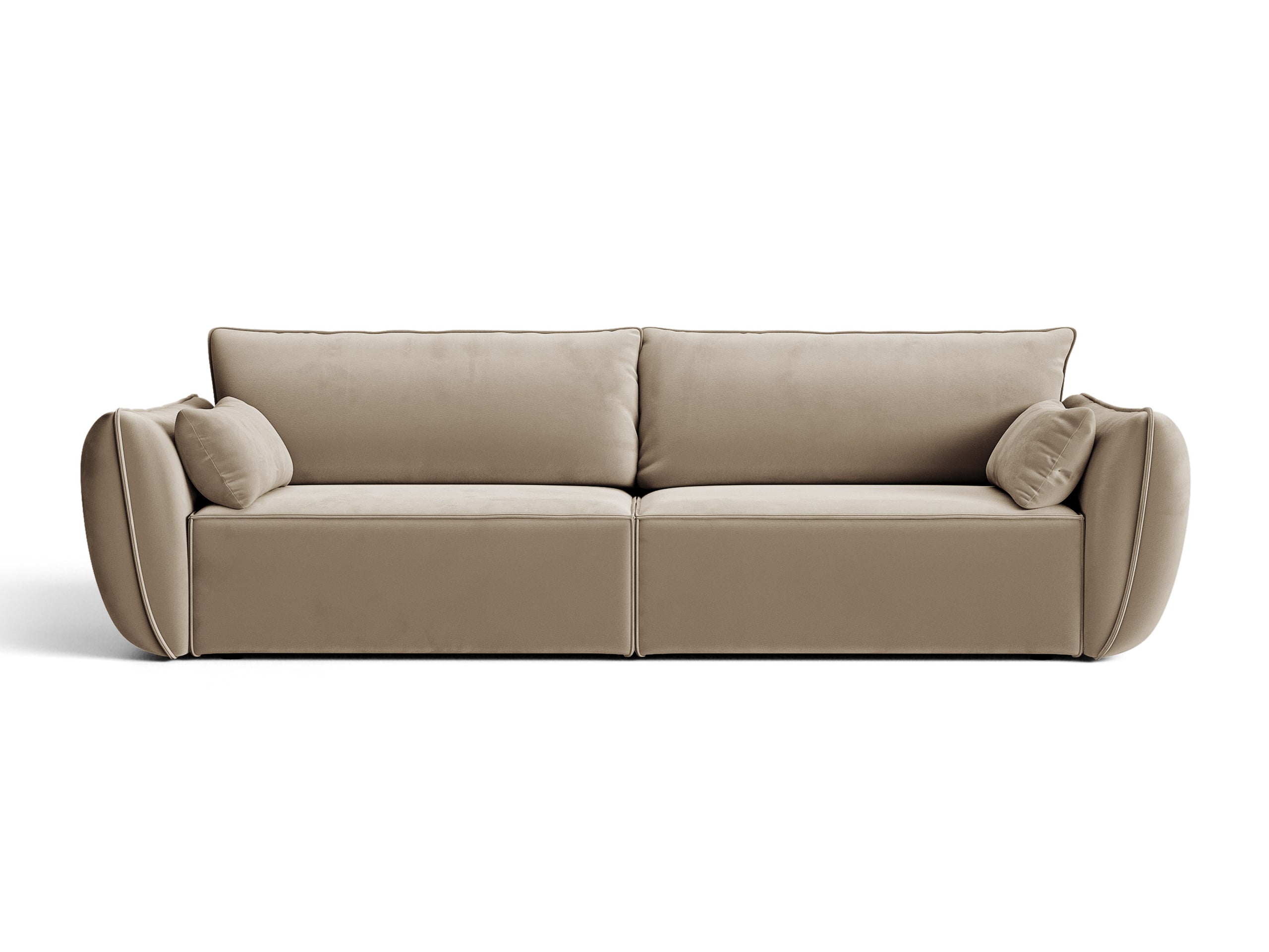 Micadoni Kaelle rozkladacia trojmiestna pohovka 244 × 103 cm - Zamat Bluvel (Blu40) - Kapučínová