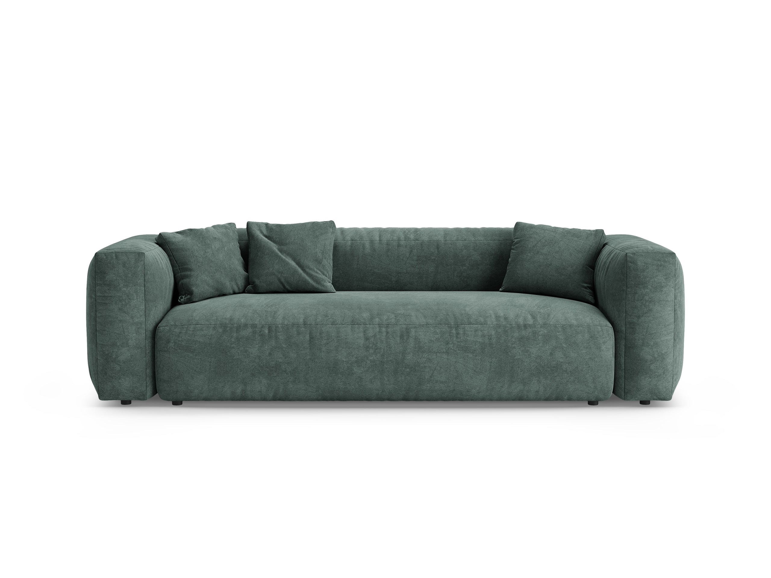 Micadoni Martina rozkladacia trojmiestna pohovka 264 × 106 cm - Zamat Vogue (Vog12) - Petrolejová - Variant 106x75x264
