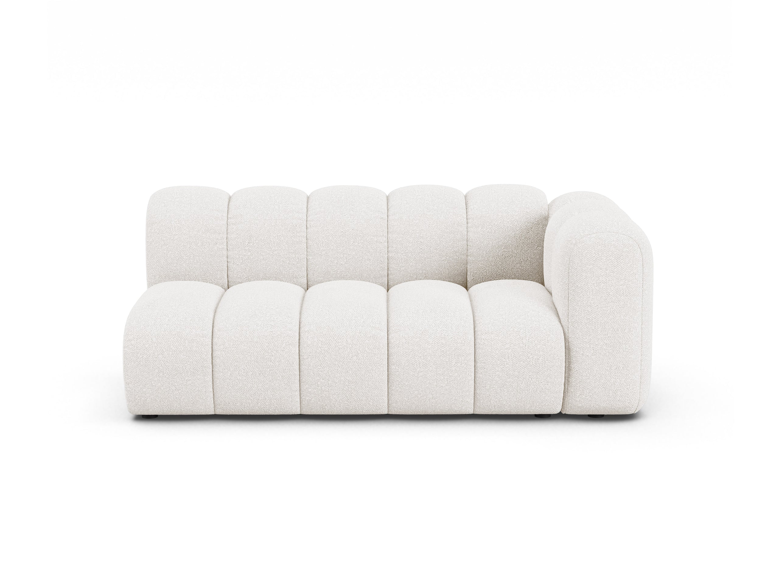 Micadoni Lupine modul sedačky s podrúčkou 175 × 95 cm - Buklé Baloo (Bal2073) - Biela - Pravé prevedenie