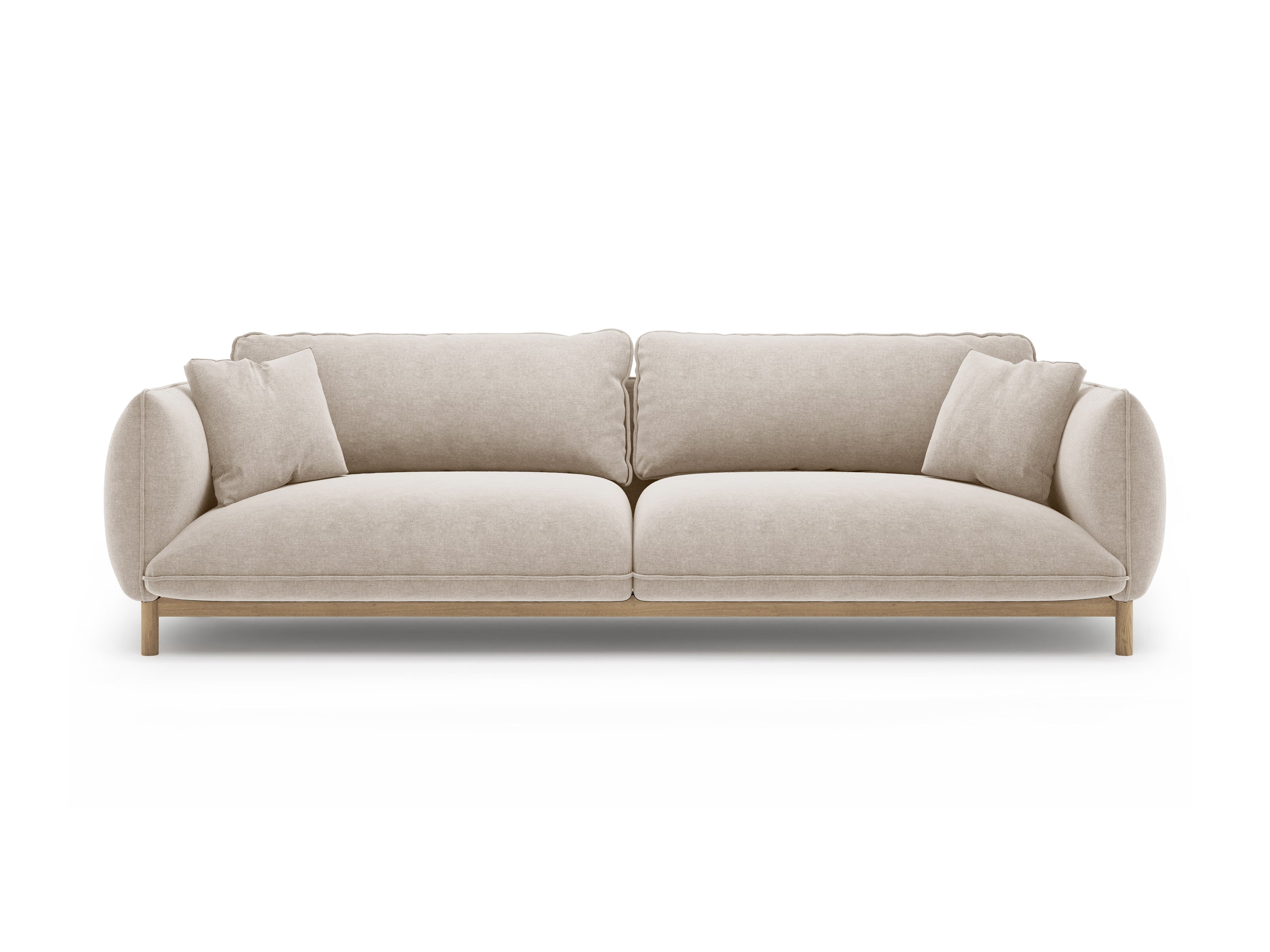 Micadoni Ada viacmiestna pohovka 248 × 101 cm - Štrukturovaná látka Wind (Win05) - Svetlobéžová