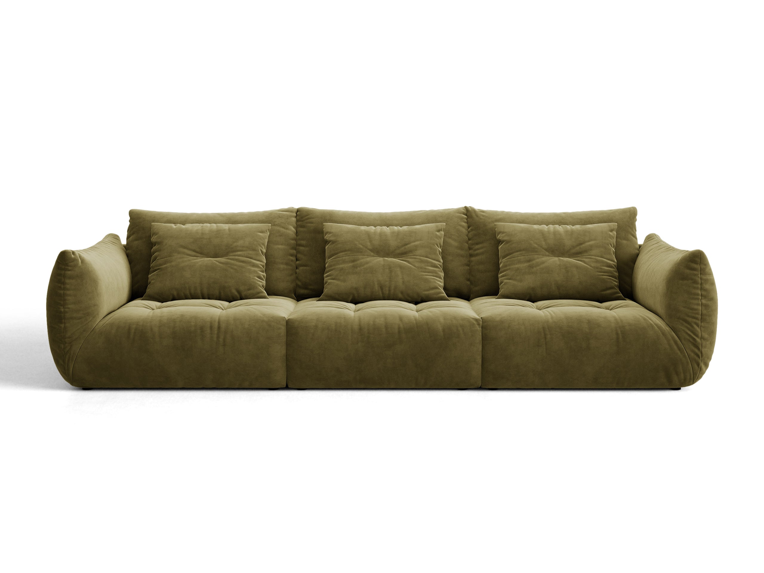 Micadoni Bloom viacmiestna pohovka 327 × 107 cm - Zamat Casino (Casfor) - Svetlozelená