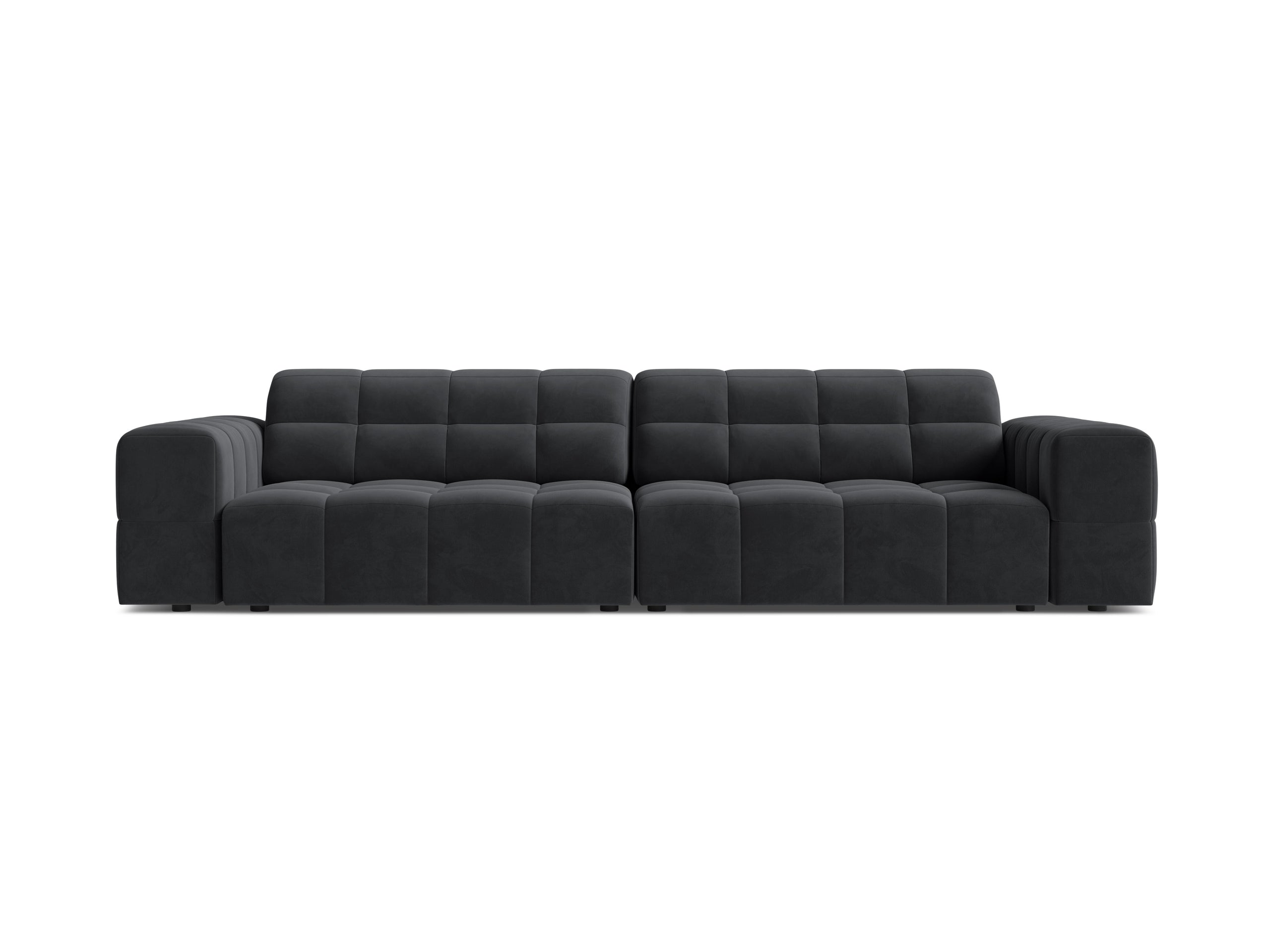Micadoni Jennifer viacmiestna pohovka 252 × 102 cm - Zamat Bluvel (Blu14) - Sivá