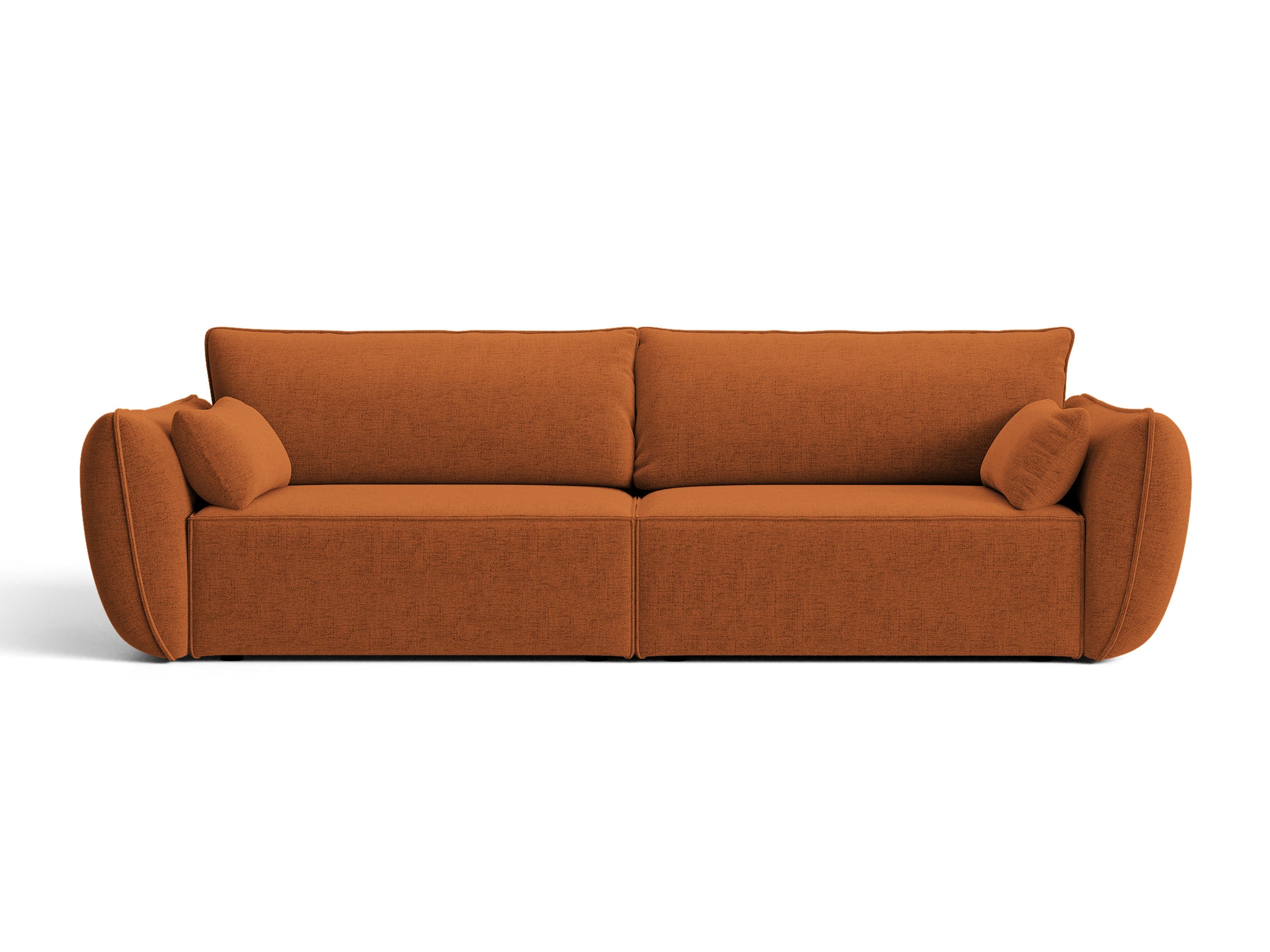 Micadoni Kaelle viacmiestna pohovka 248 × 110 cm - Štrukturovaná látka Moly (Mol54) - Tehlová