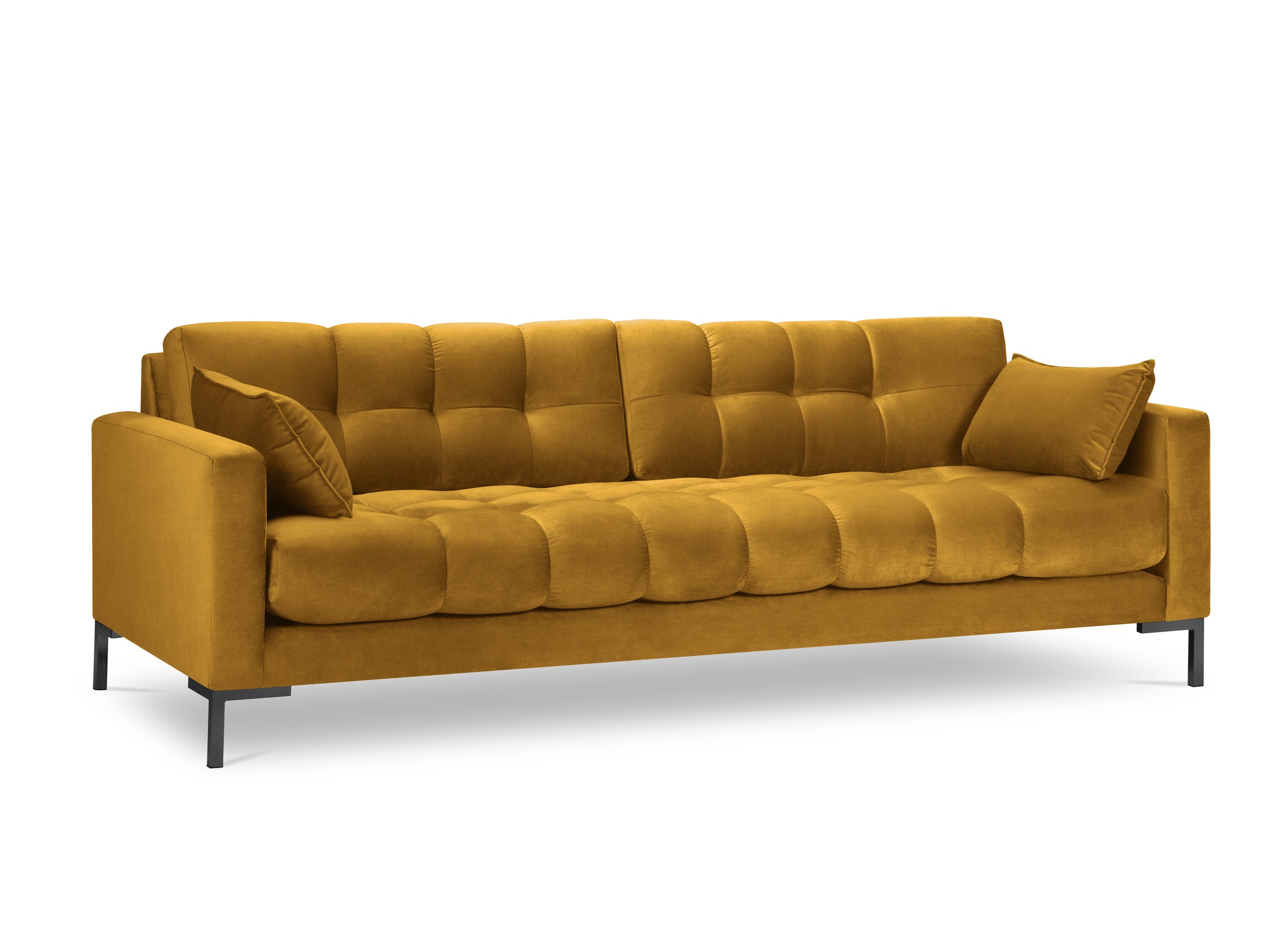 Micadoni Mamaia viacmiestna pohovka 217 × 96 cm - Zamat Bluvel (Blu68) - Žltá