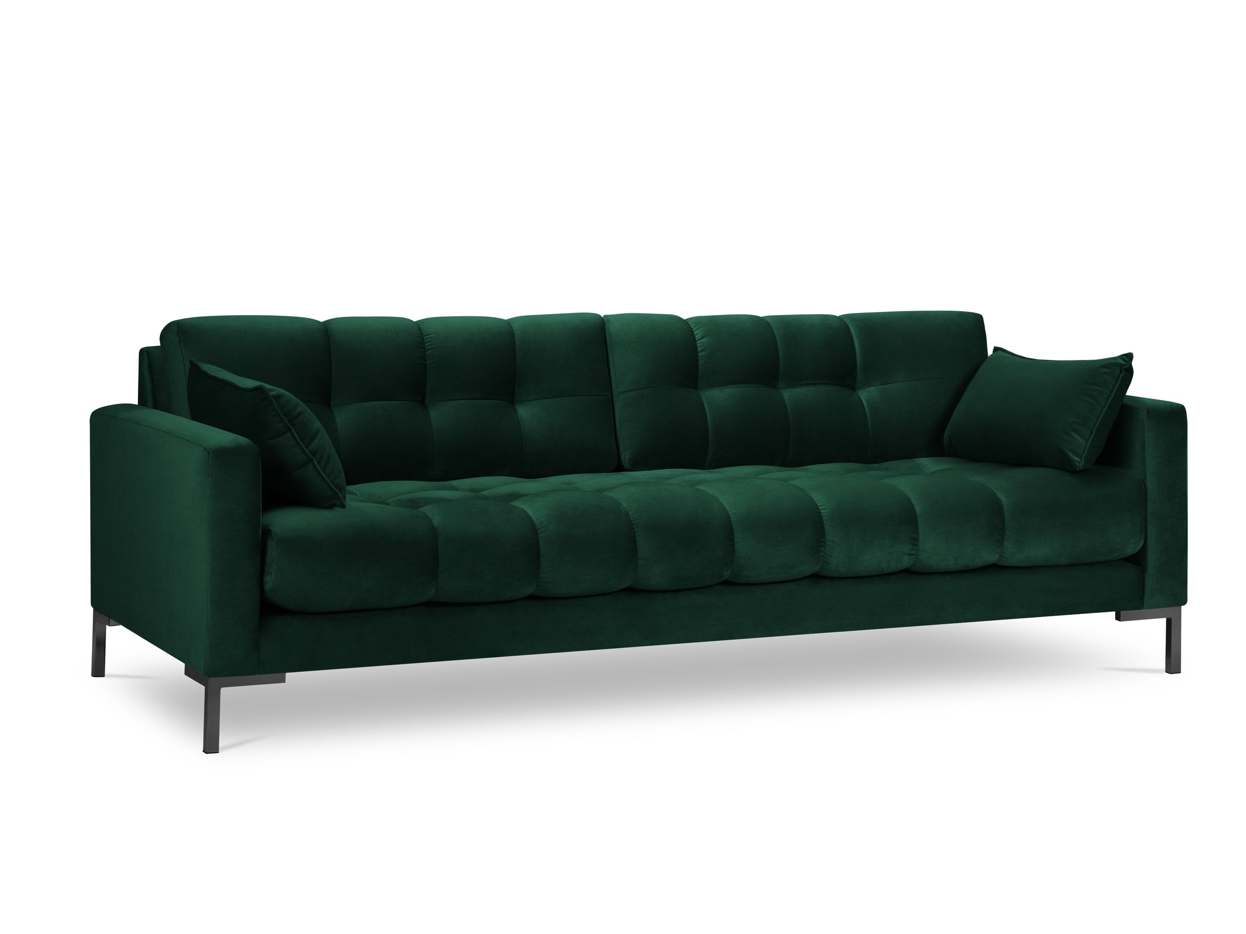 Micadoni Mamaia viacmiestna pohovka 217 × 96 cm - Zamat Bluvel (Blu78) - Fľaškovozelená