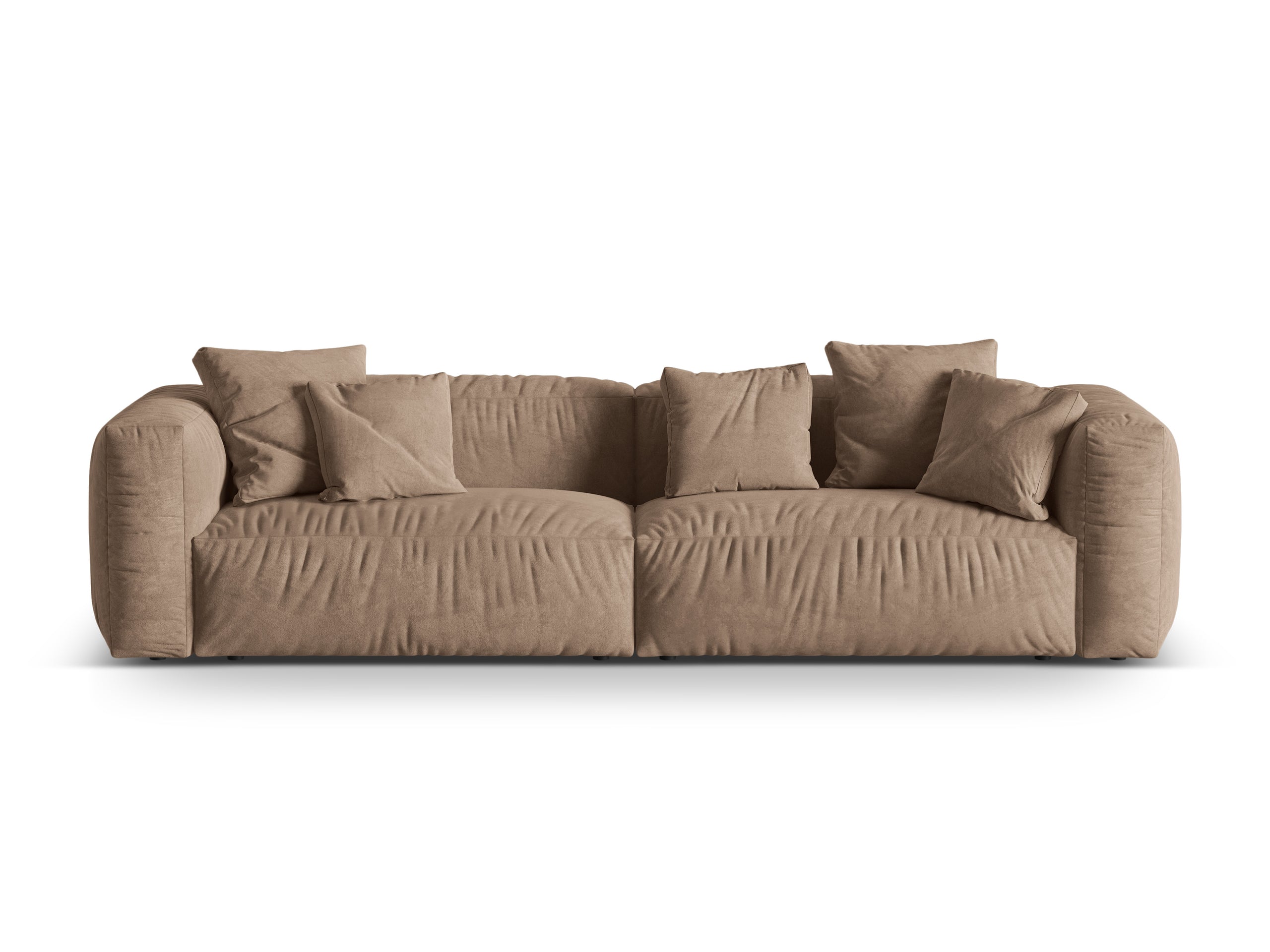 Micadoni Martina viacmiestna pohovka - Zamat Vogue (Vog3) - Tmavobéžová - Nohy: Čierny plast - Variant 76 cm