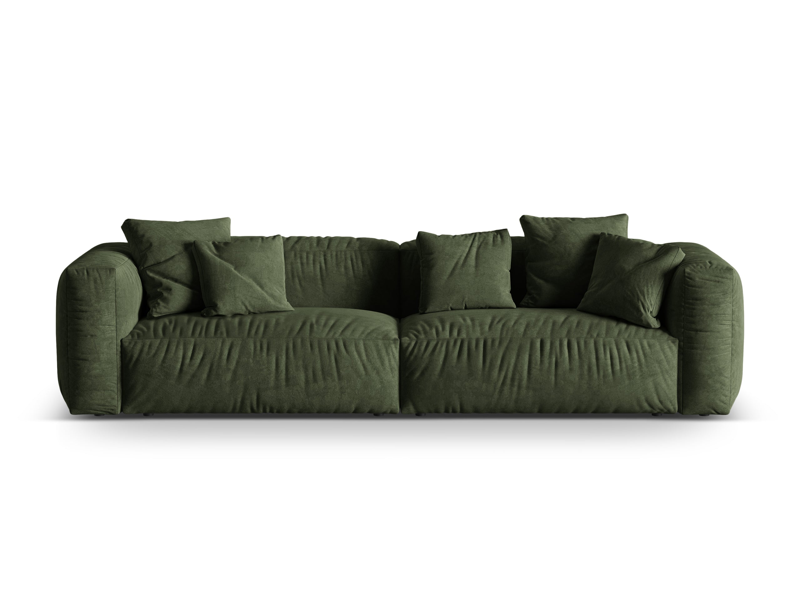 Micadoni Martina viacmiestna pohovka - Zamat Vogue (Vog11) - Zelená - Nohy: Čierny plast - Variant 76 cm